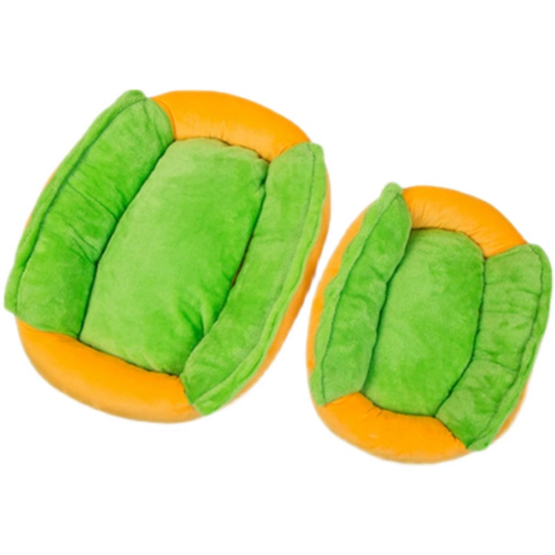 Warm Washable Pet Hot Dog Bed