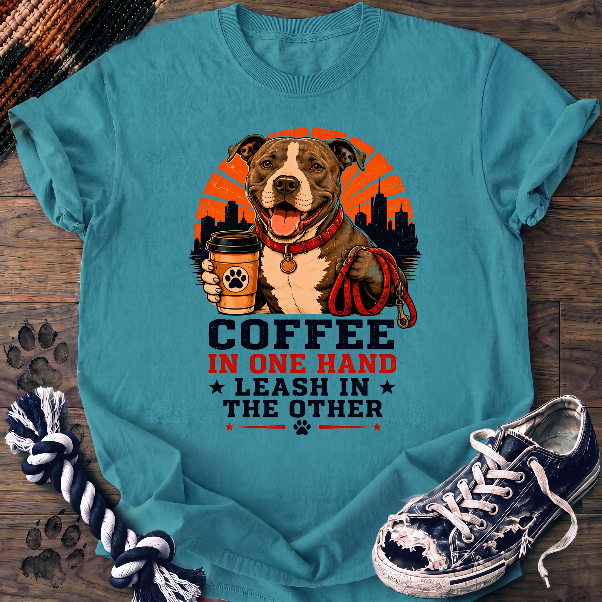 PAWSSION CLUB t-shirt in LagoonBlue color - SKU PC-0002