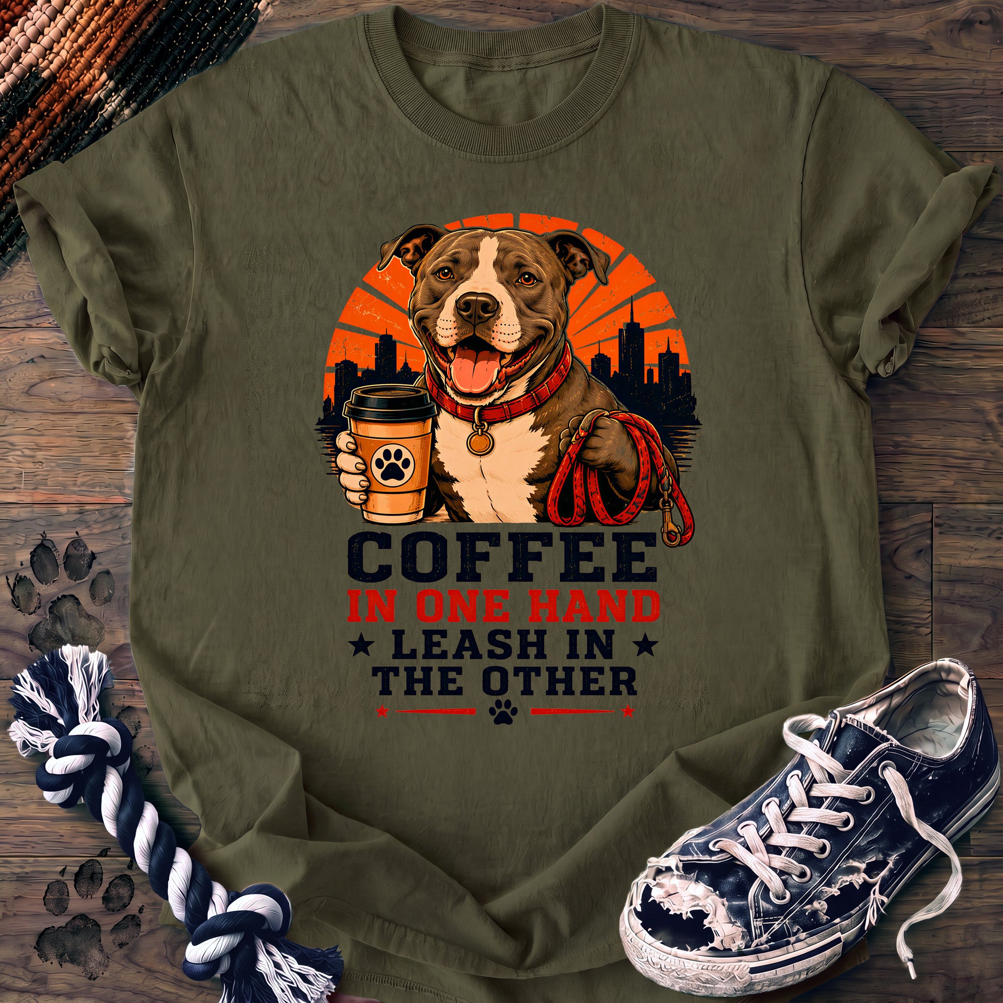 PAWSSION CLUB t-shirt in Moss color - SKU PC-0002