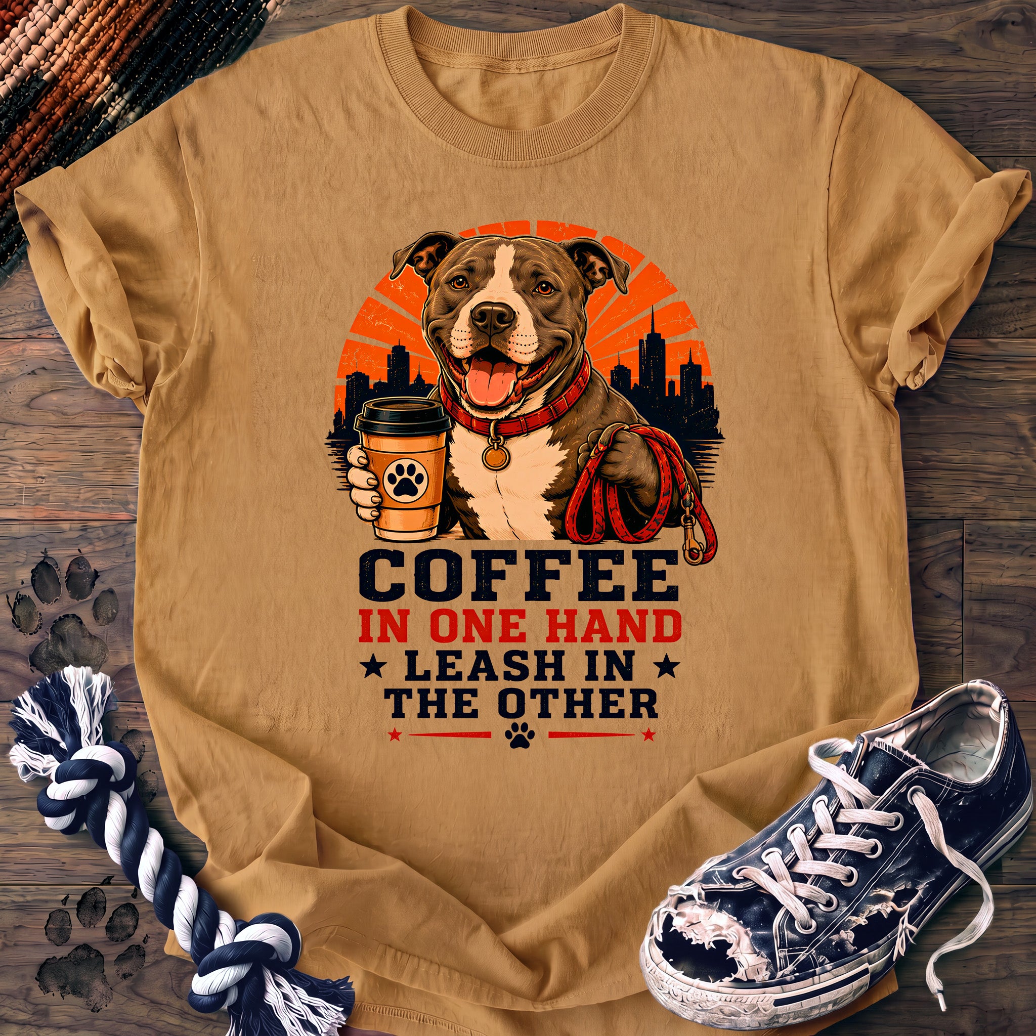 PAWSSION CLUB t-shirt in Mustard color - SKU PC-0002