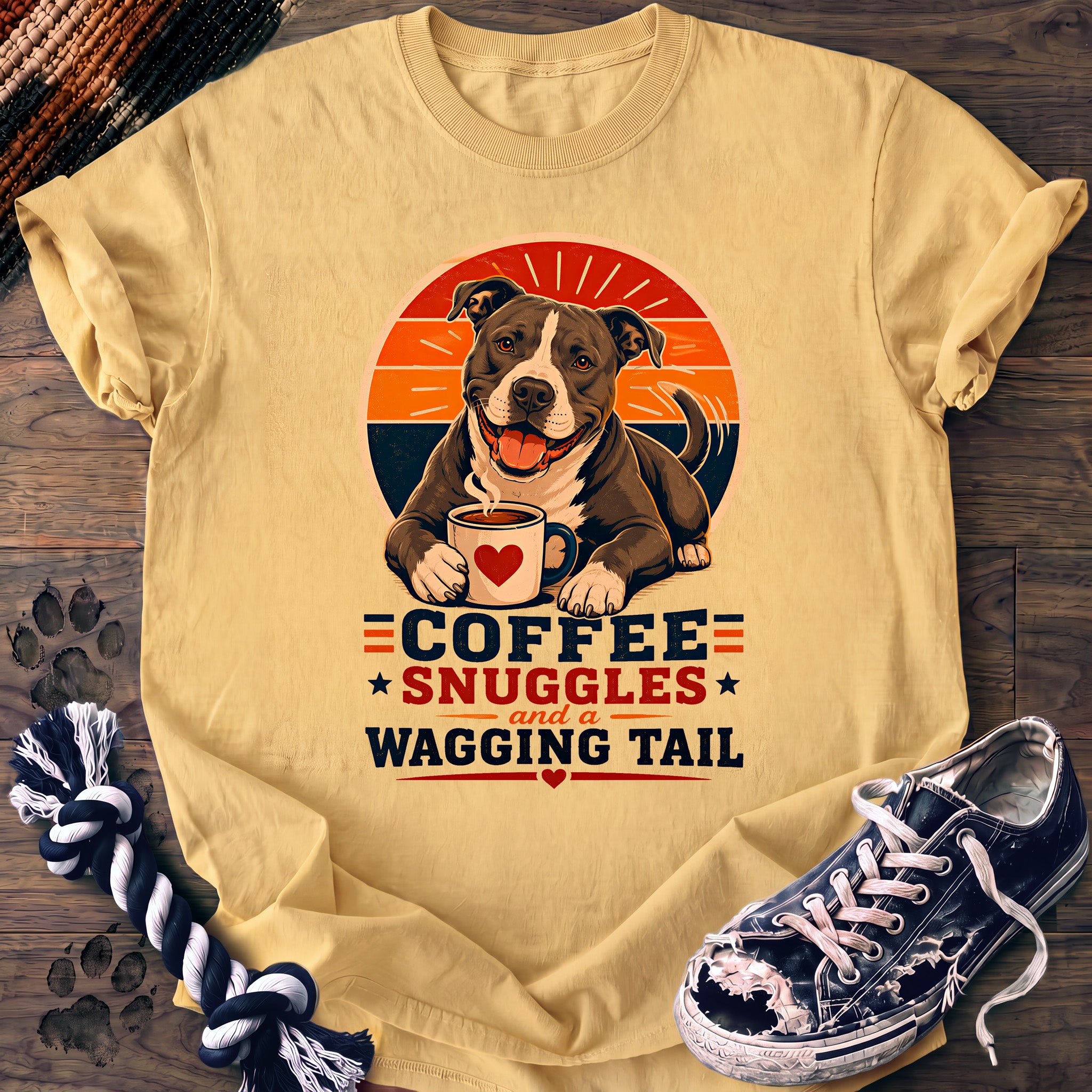 PAWSSION CLUB t-shirt in Butter color - SKU PC-0003