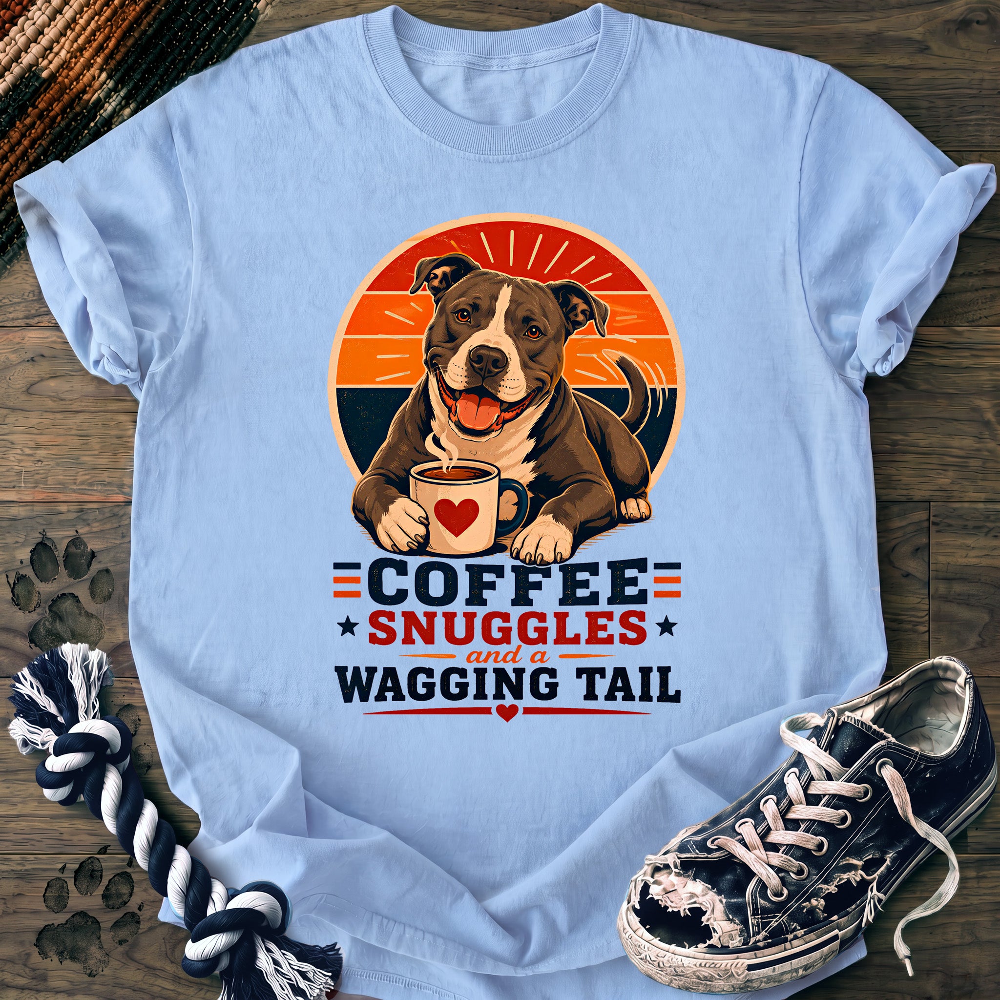 PAWSSION CLUB t-shirt in Chambray color - SKU PC-0003