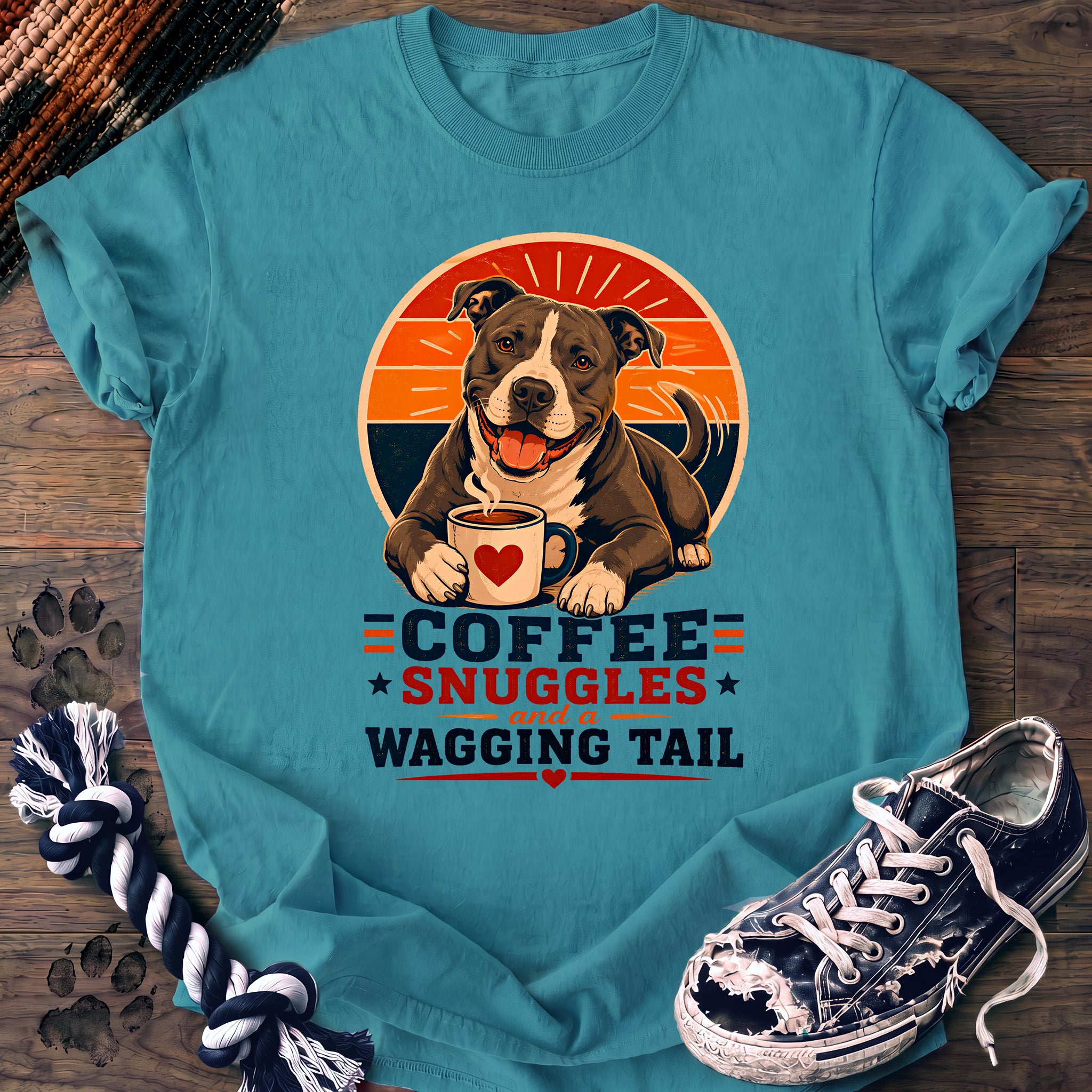 PAWSSION CLUB t-shirt in LagoonBlue color - SKU PC-0003