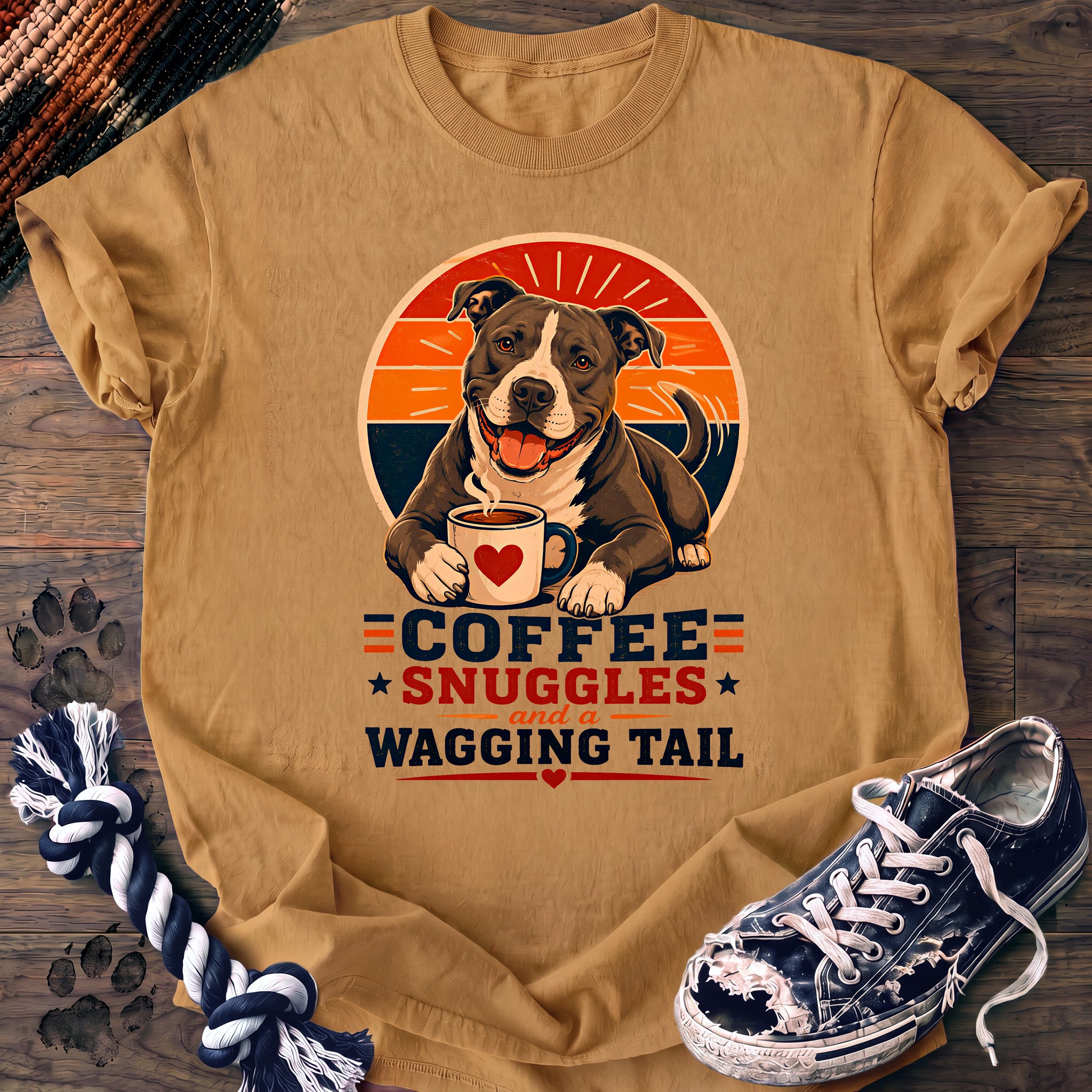 PAWSSION CLUB t-shirt in Mustard color - SKU PC-0003