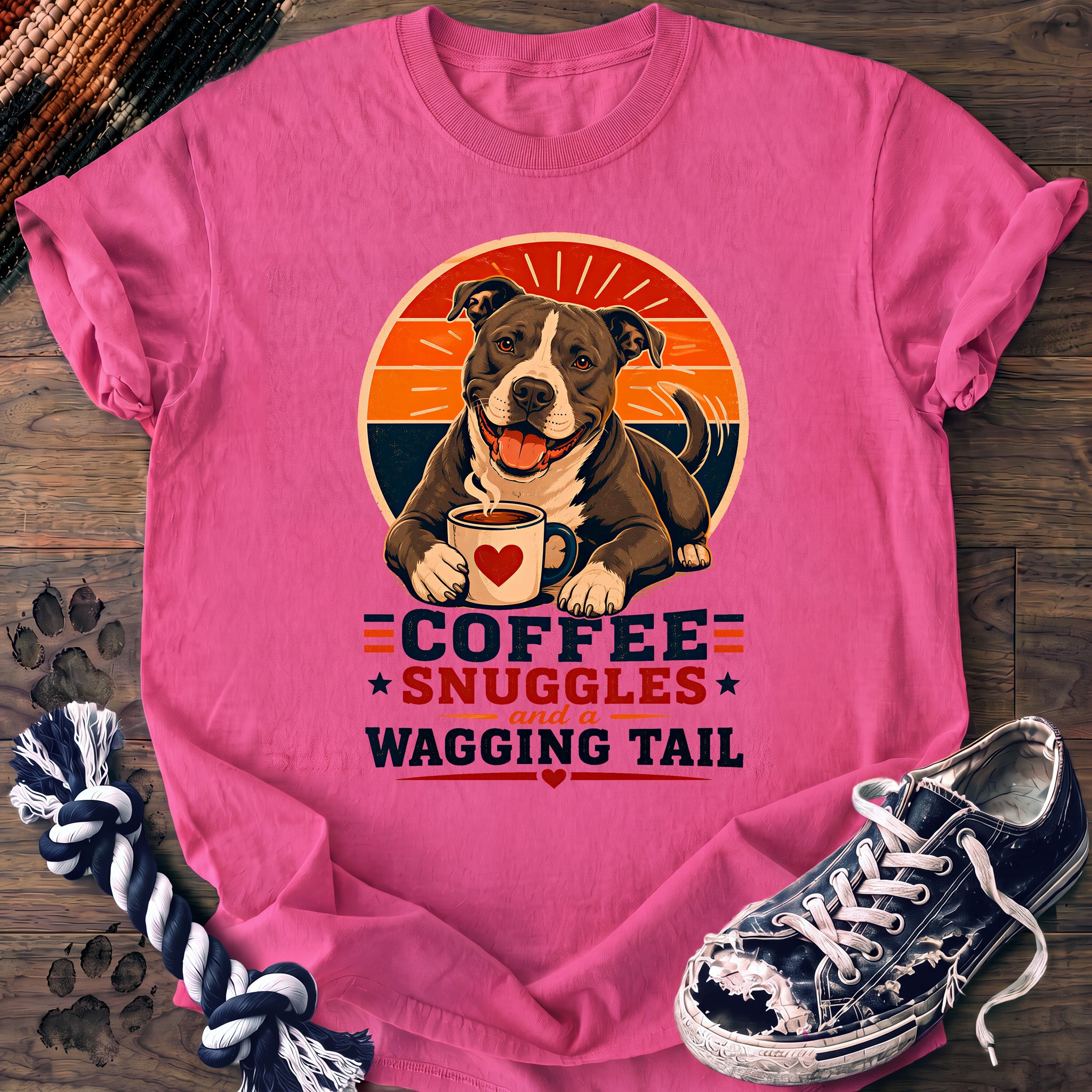 PAWSSION CLUB t-shirt in NeonPink color - SKU PC-0003