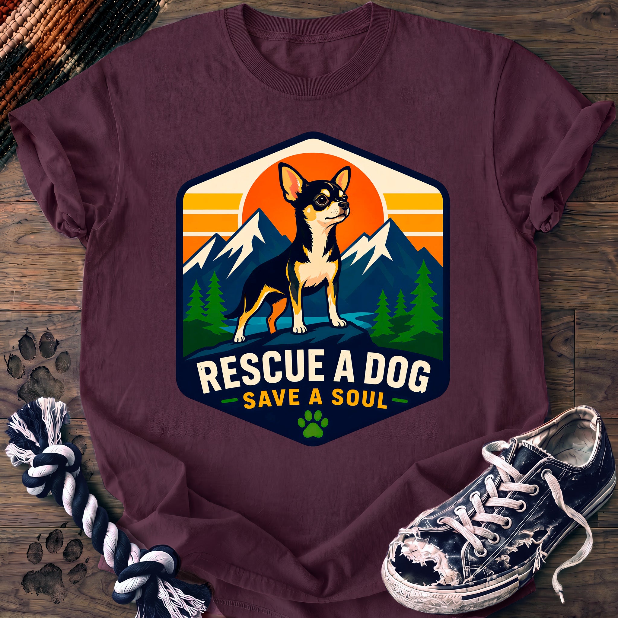 PAWSSION CLUB t-shirt in Berry color - SKU PC-0004