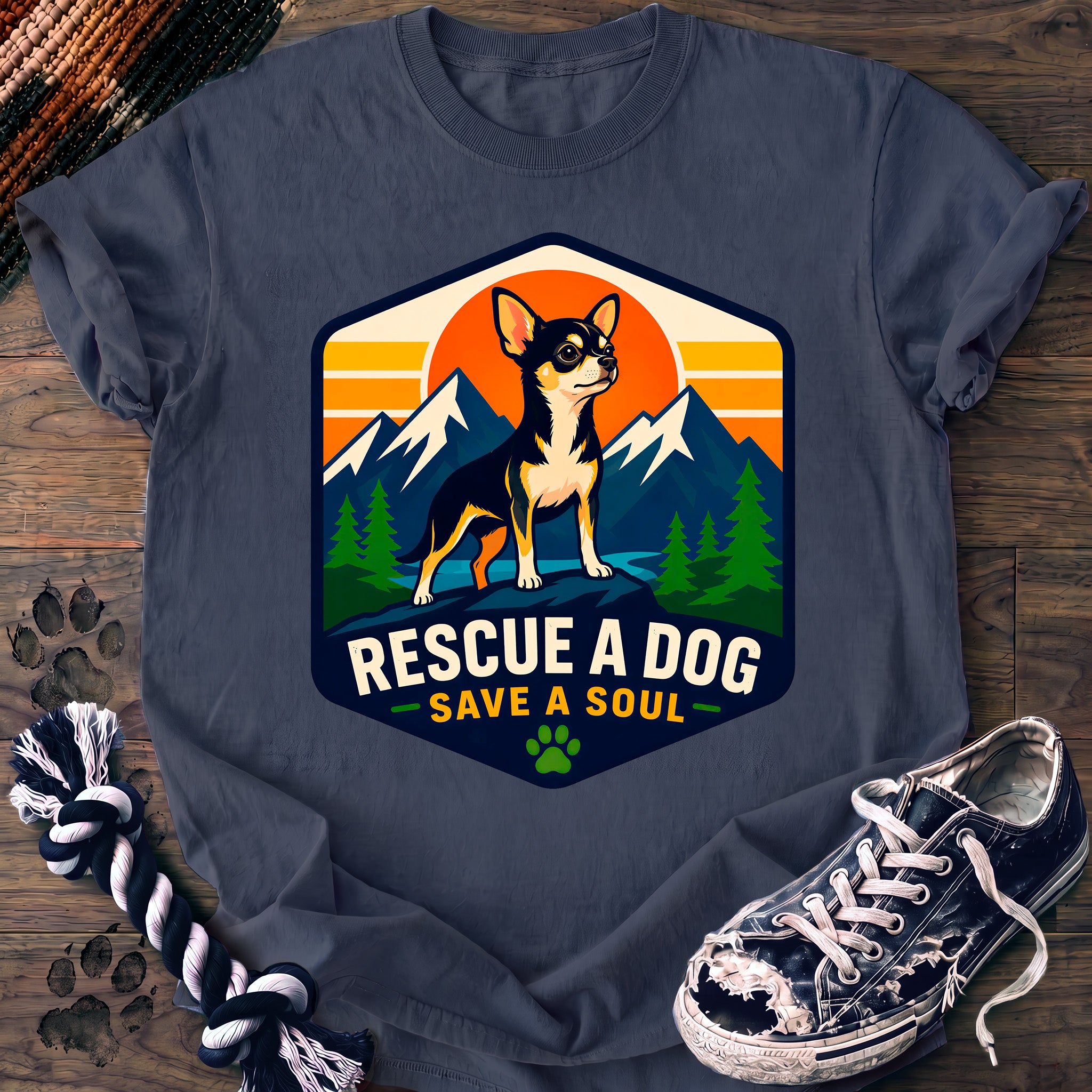 PAWSSION CLUB t-shirt in BlueJean color - SKU PC-0004