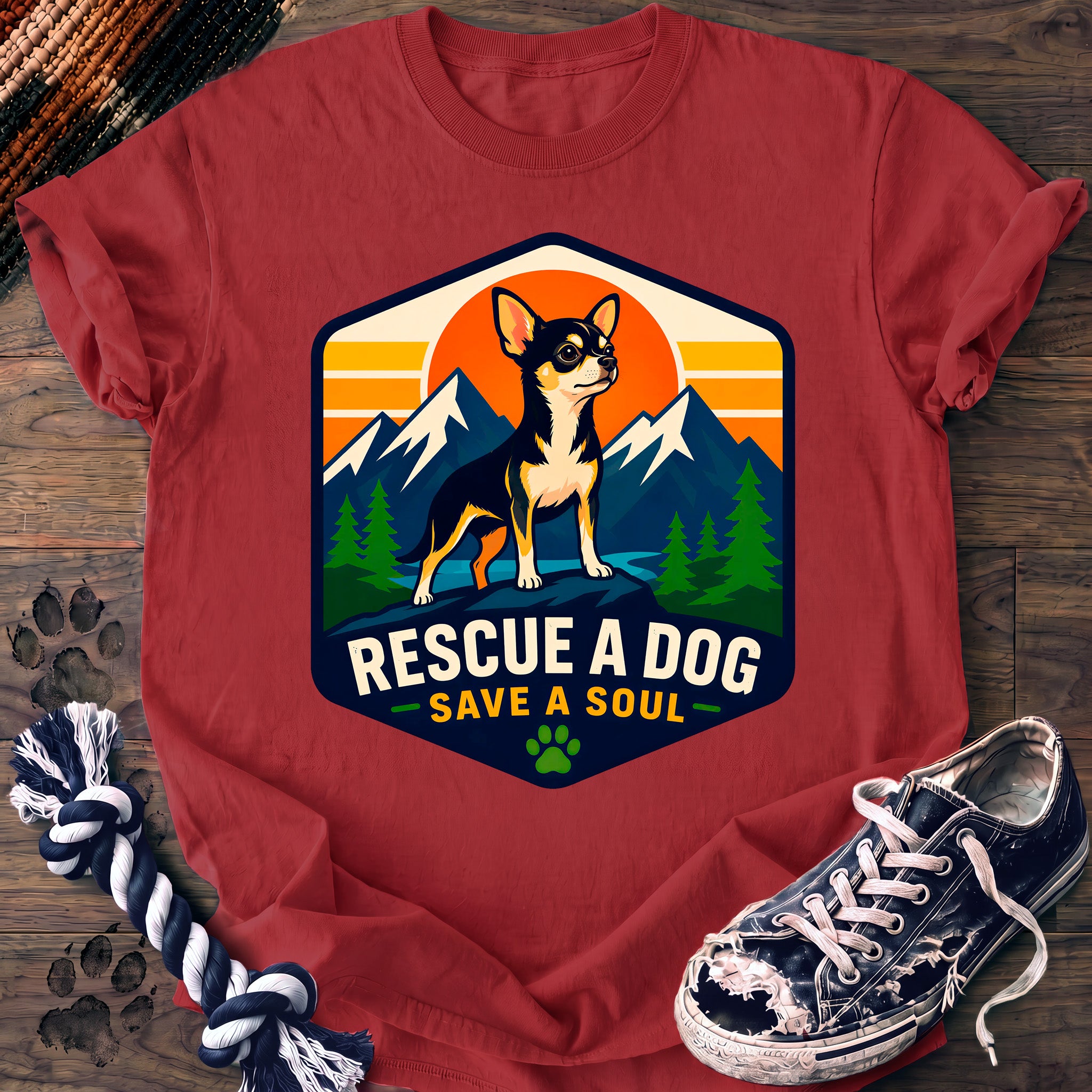 PAWSSION CLUB t-shirt in Watermelon color - SKU PC-0004