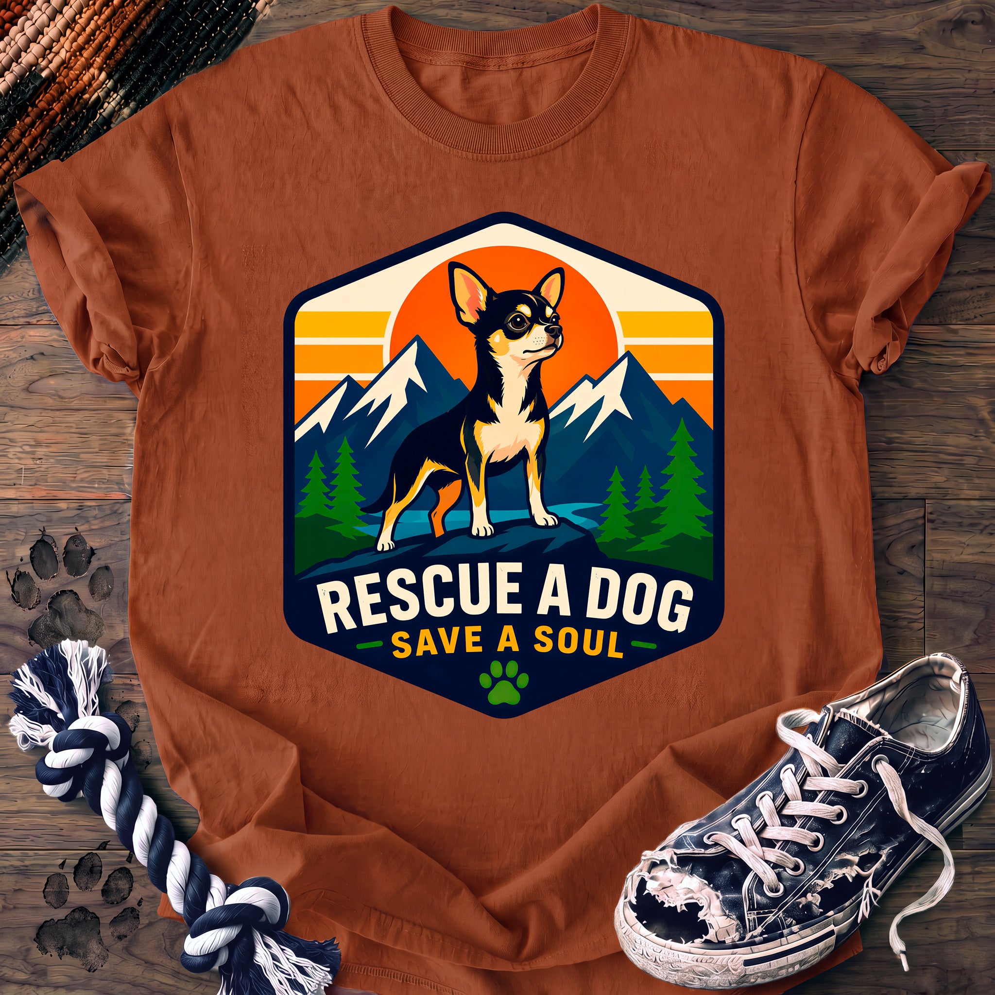 PAWSSION CLUB t-shirt in Yam color - SKU PC-0004