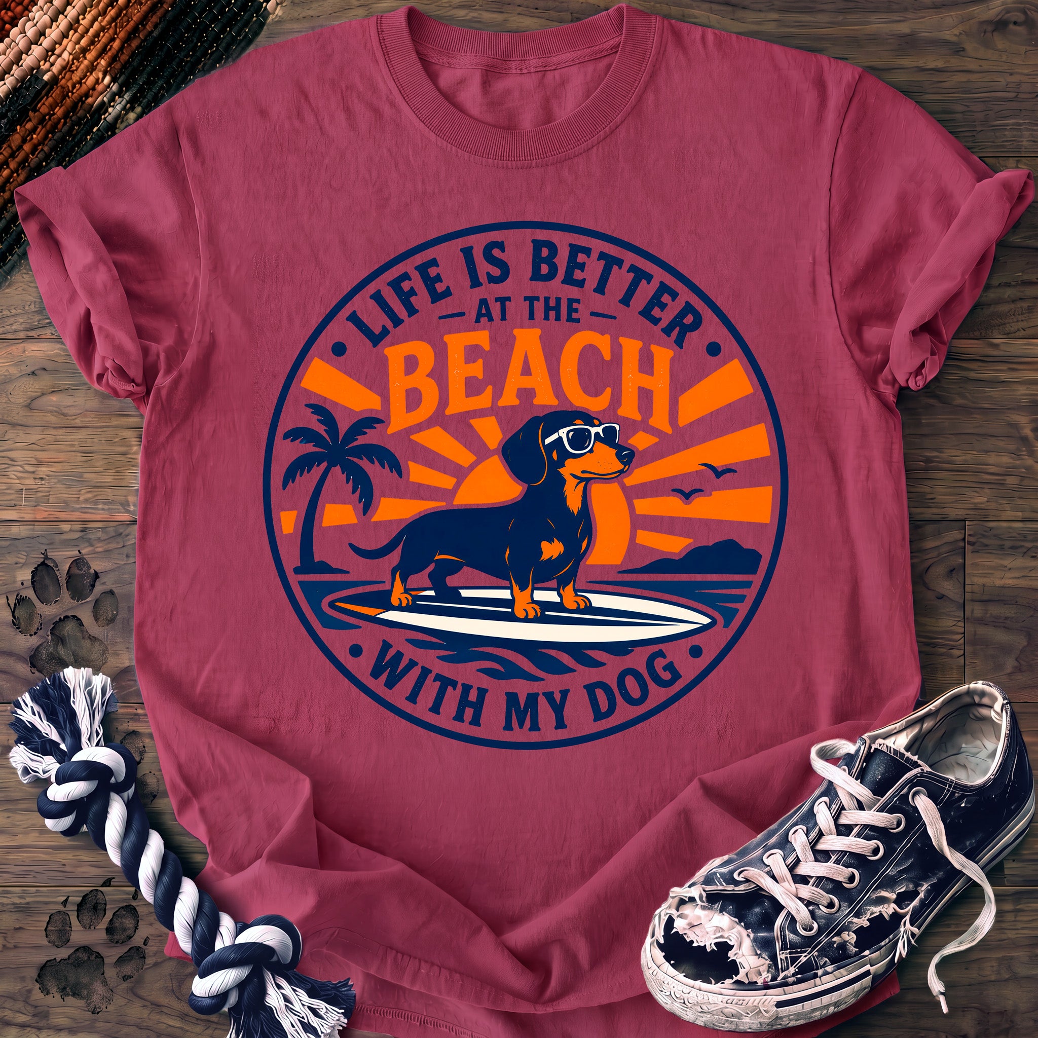 PAWSSION CLUB t-shirt in Crunchberry color - SKU PC-0005