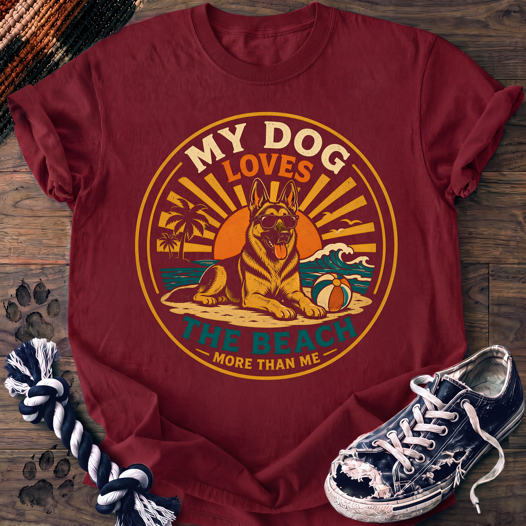 PAWSSION CLUB t-shirt in Crimson color - SKU PC-0006
