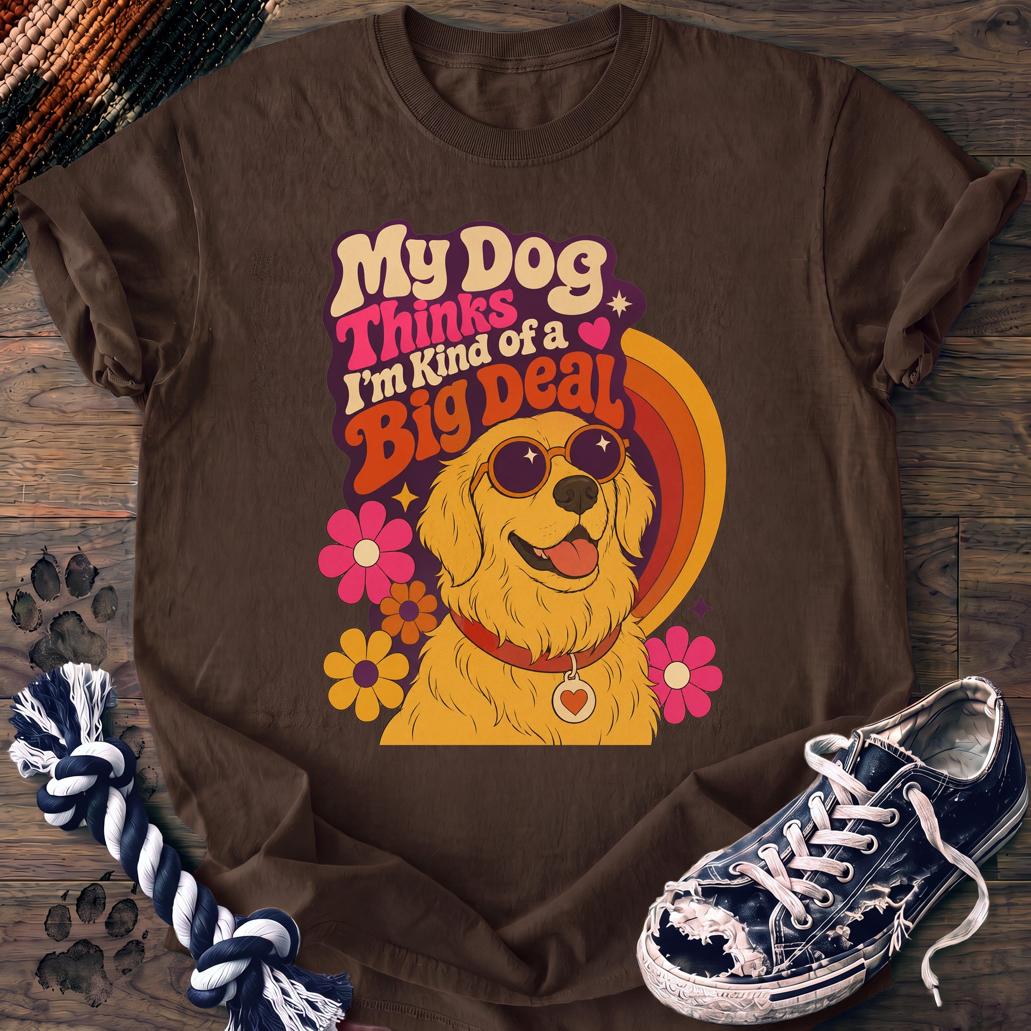 PAWSSION CLUB t-shirt in Espresso color - SKU PC-0008