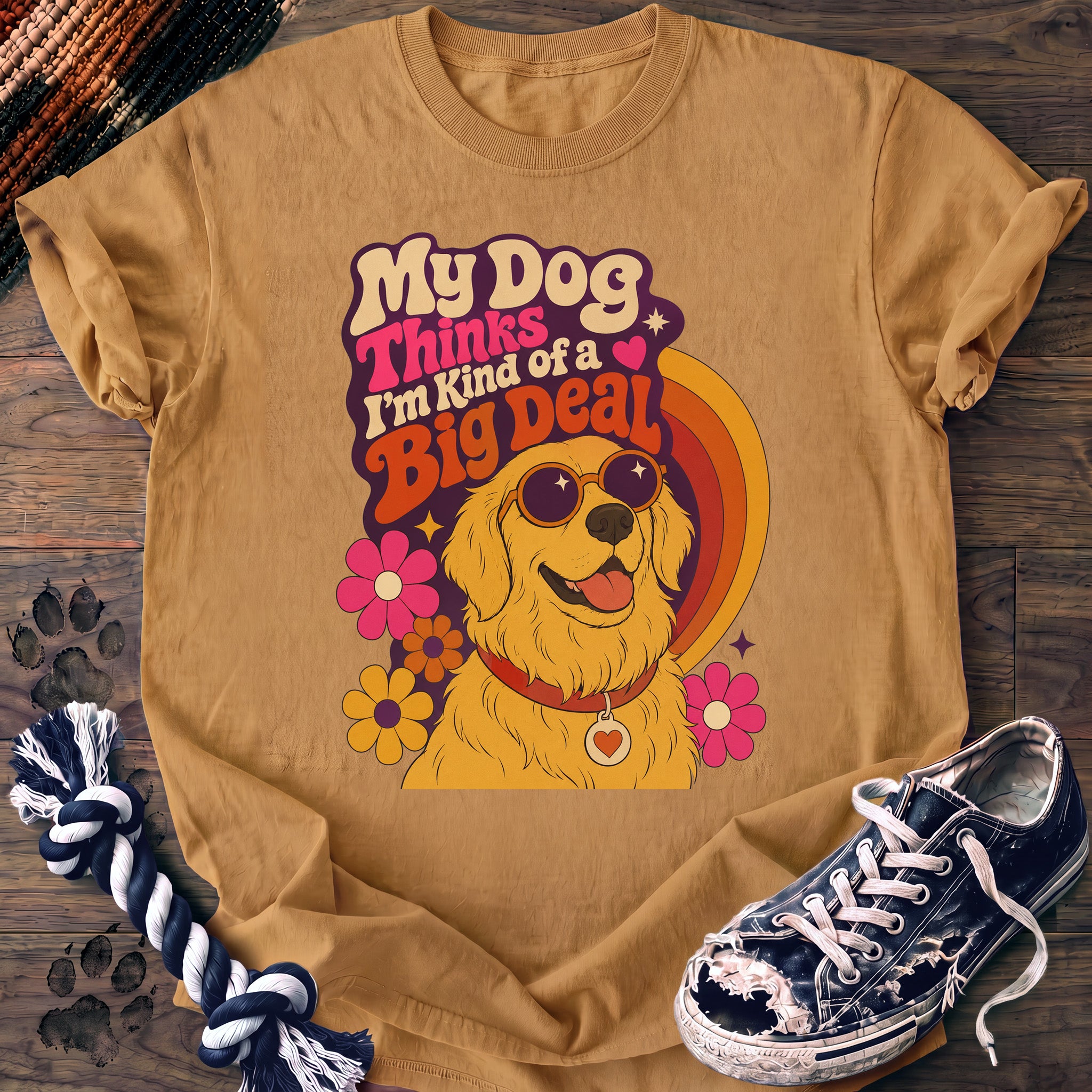 PAWSSION CLUB t-shirt in Mustard color - SKU PC-0008