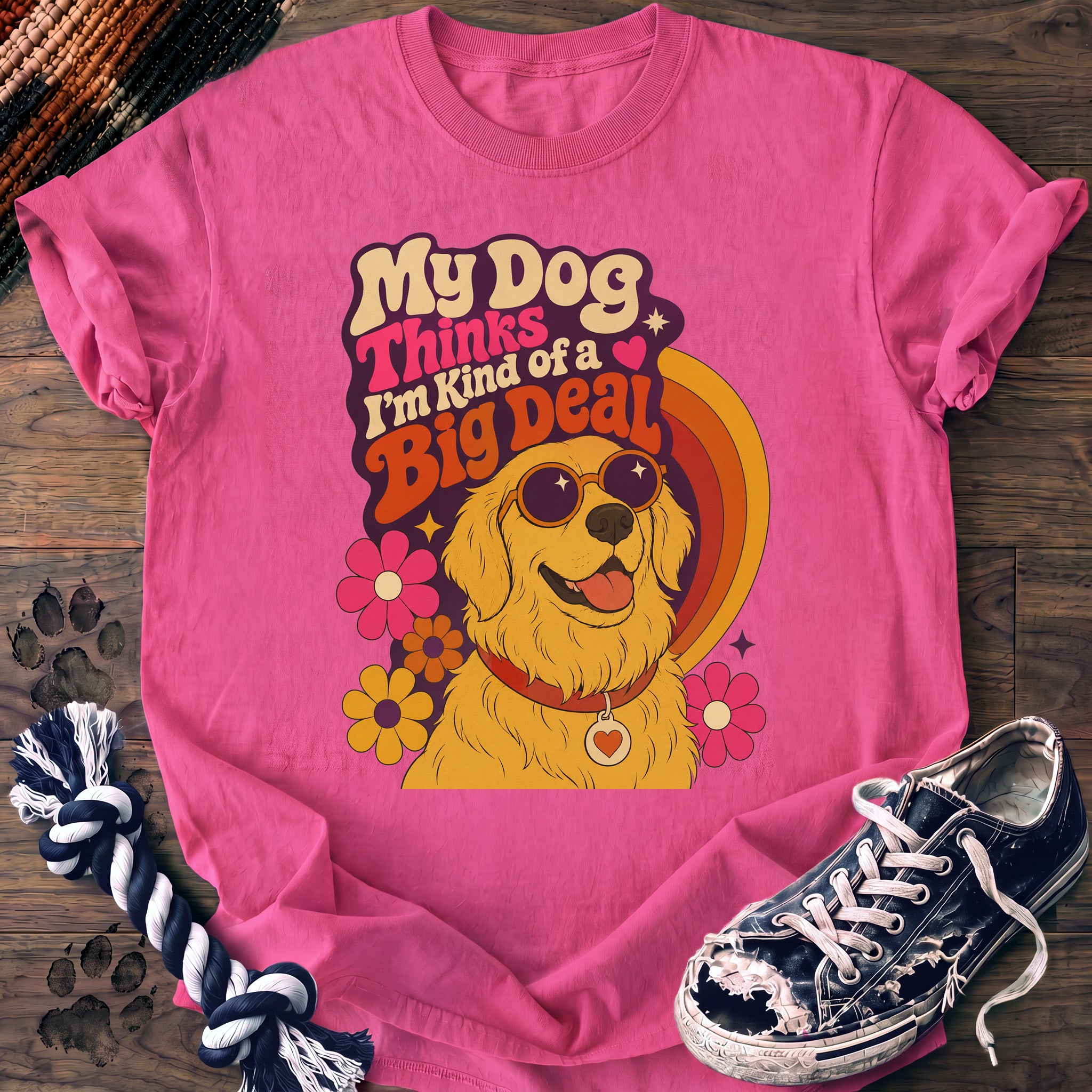 PAWSSION CLUB t-shirt in NeonPink color - SKU PC-0008