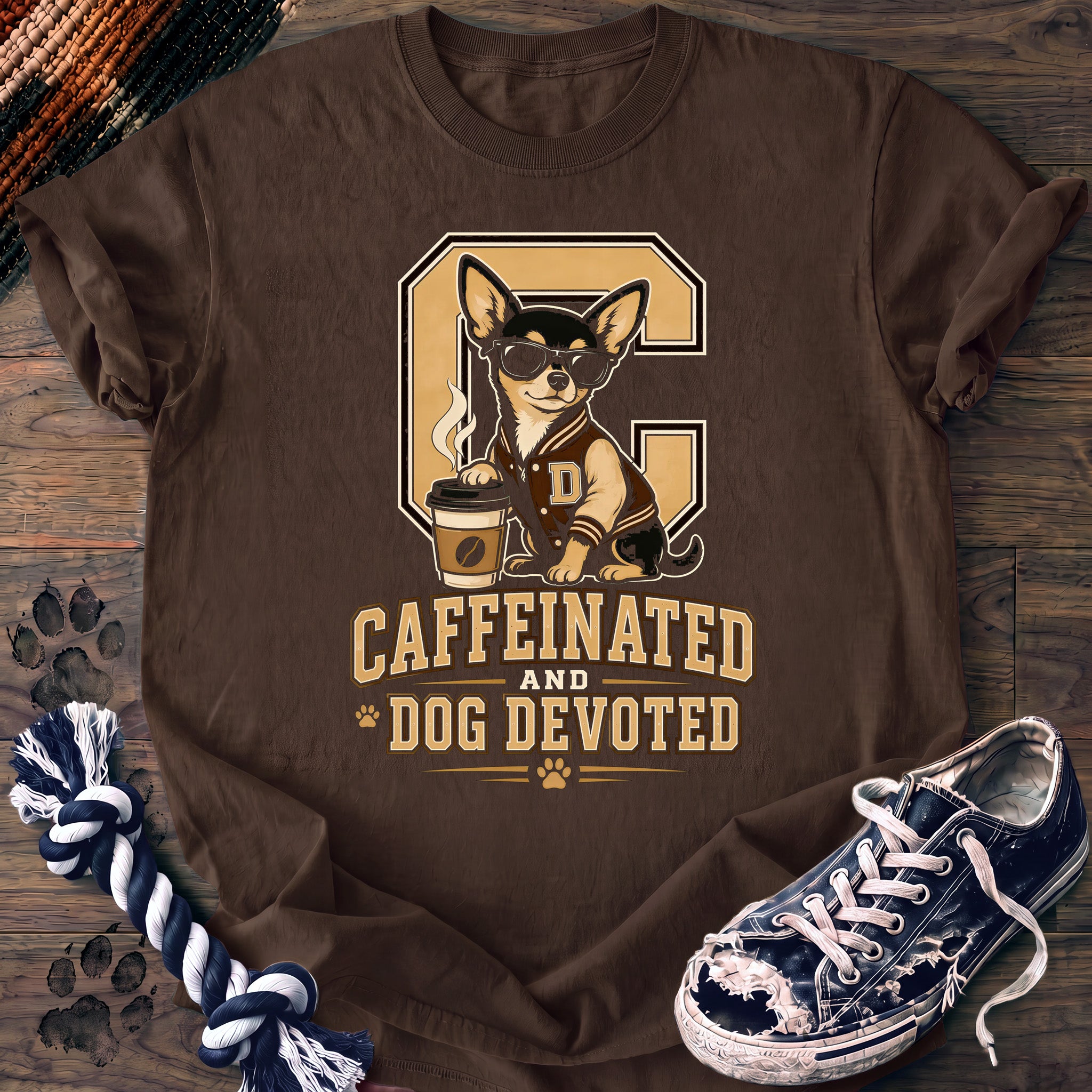 PAWSSION CLUB t-shirt in Espresso color - SKU PC-0010