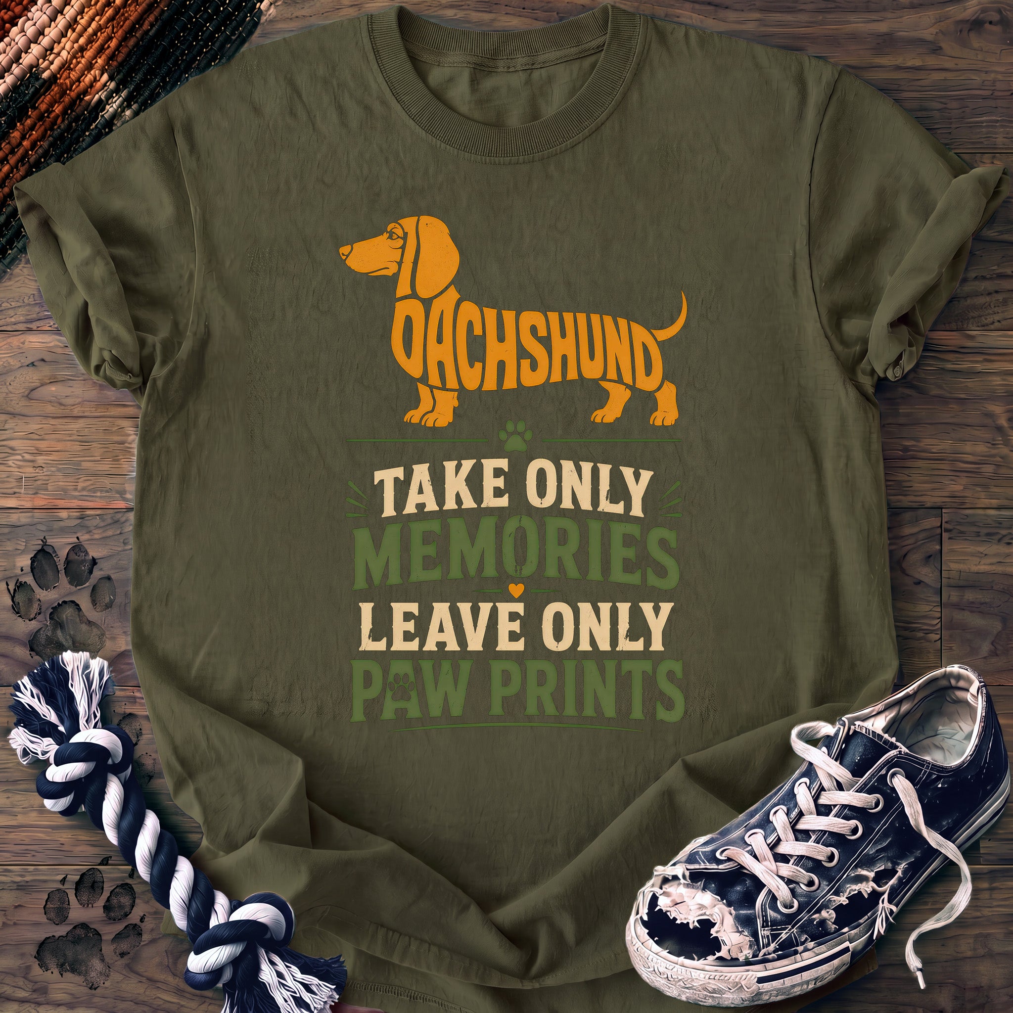 PAWSSION CLUB t-shirt in Moss color - SKU PC-0011