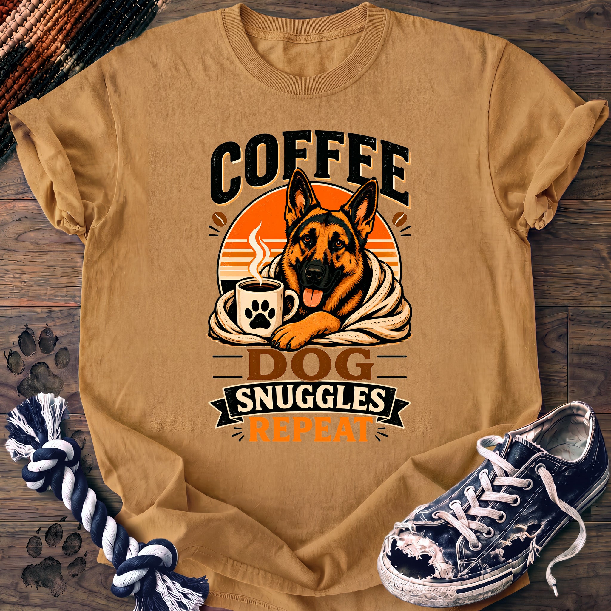 PAWSSION CLUB t-shirt in Mustard color - SKU PC-0013