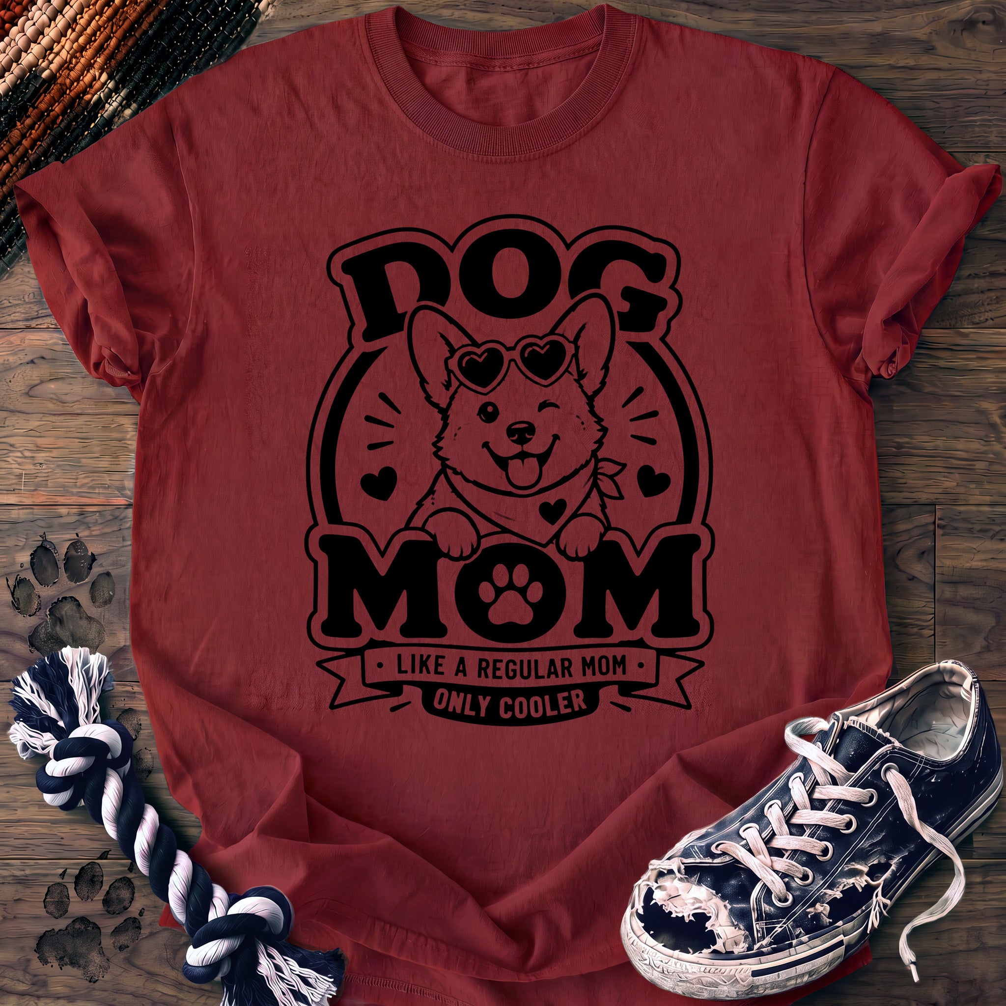 PAWSSION CLUB t-shirt in Chili color - SKU PC-0014