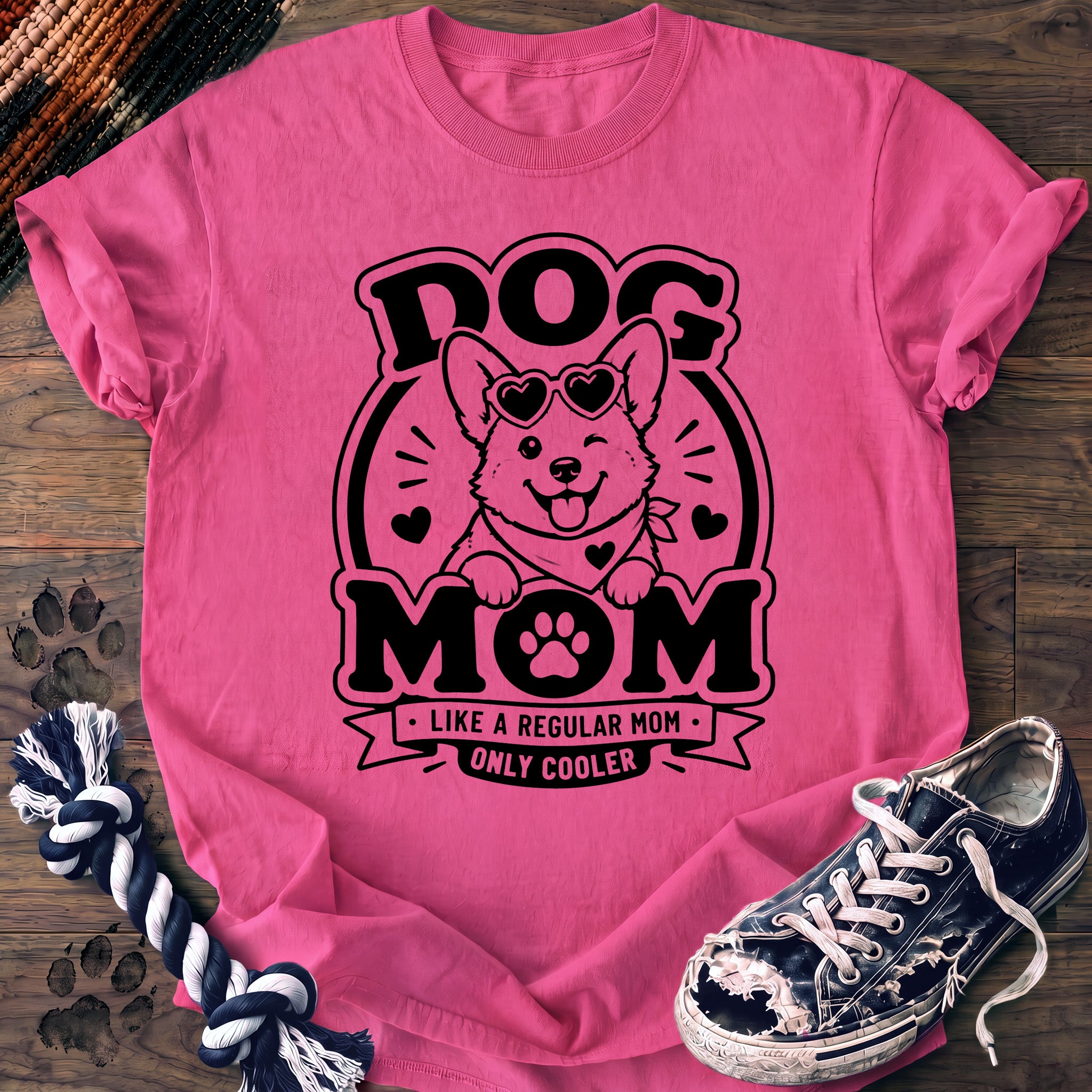 PAWSSION CLUB t-shirt in NeonPink color - SKU PC-0014