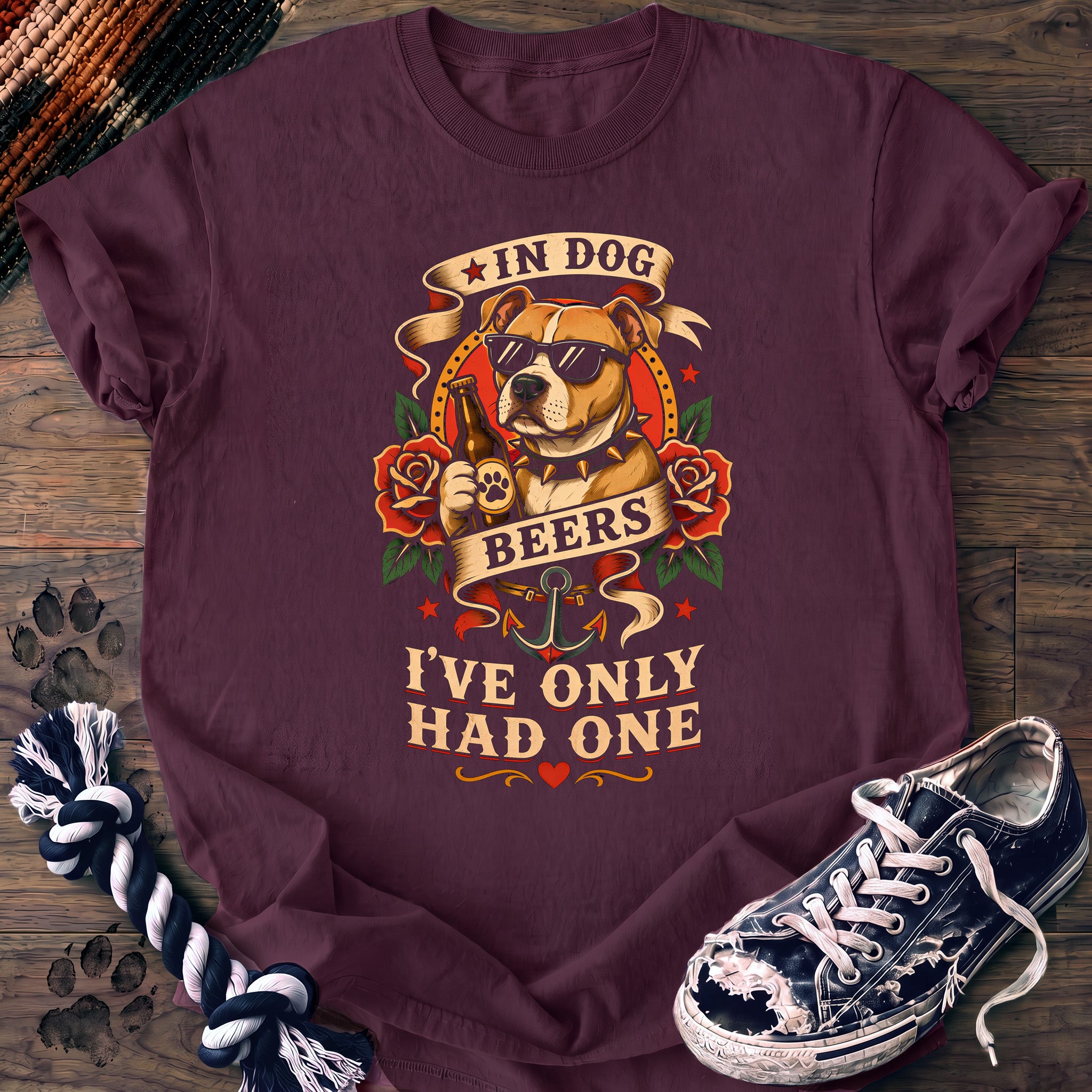 PAWSSION CLUB t-shirt in Berry color - SKU PC-0015