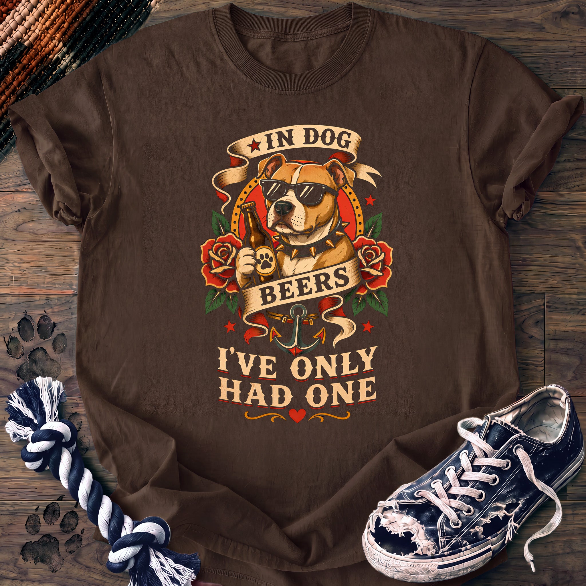 PAWSSION CLUB t-shirt in Espresso color - SKU PC-0015