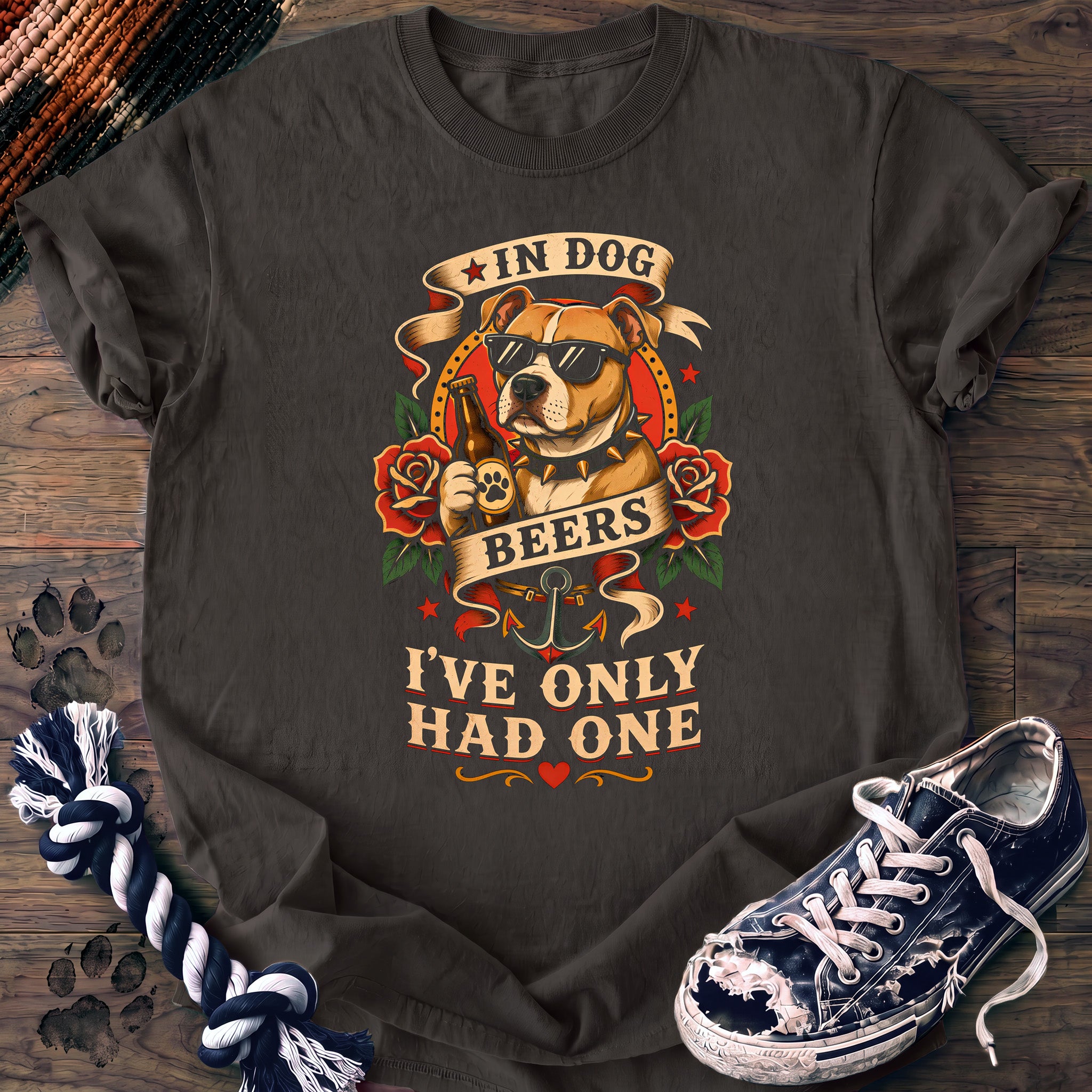 PAWSSION CLUB t-shirt in Pepper color - SKU PC-0015
