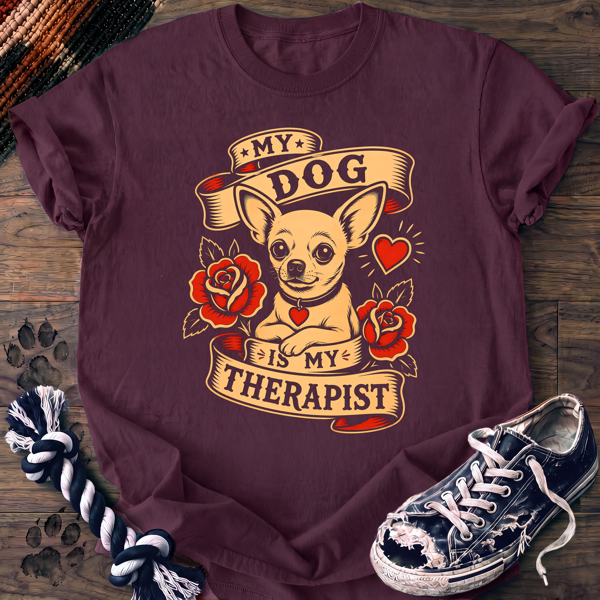 PAWSSION CLUB t-shirt in Berry color - SKU PC-0016