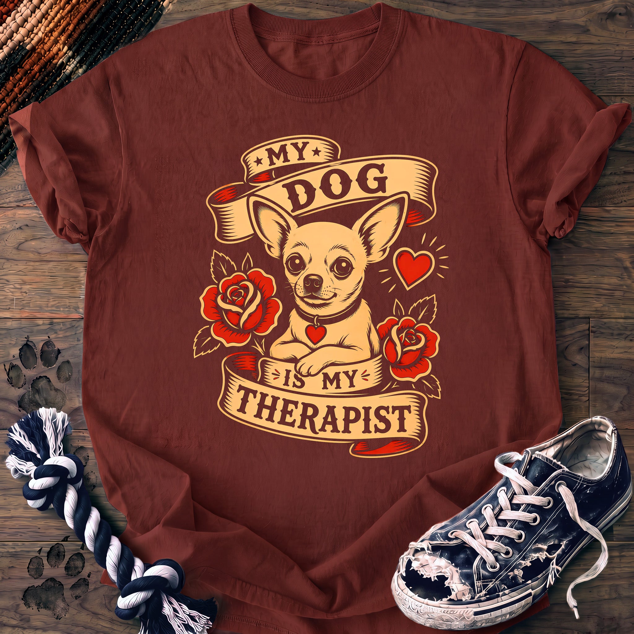 PAWSSION CLUB t-shirt in Brick color - SKU PC-0016