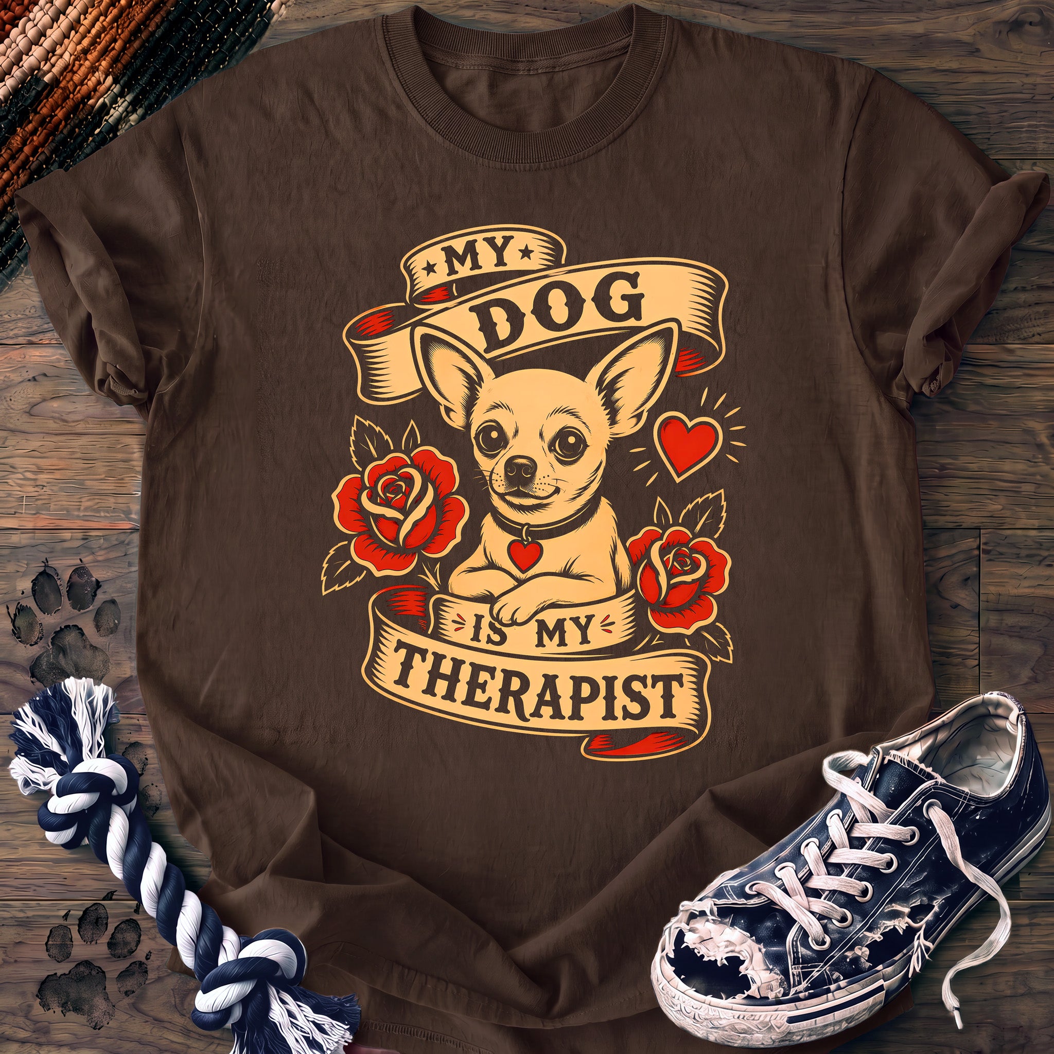 PAWSSION CLUB t-shirt in Espresso color - SKU PC-0016
