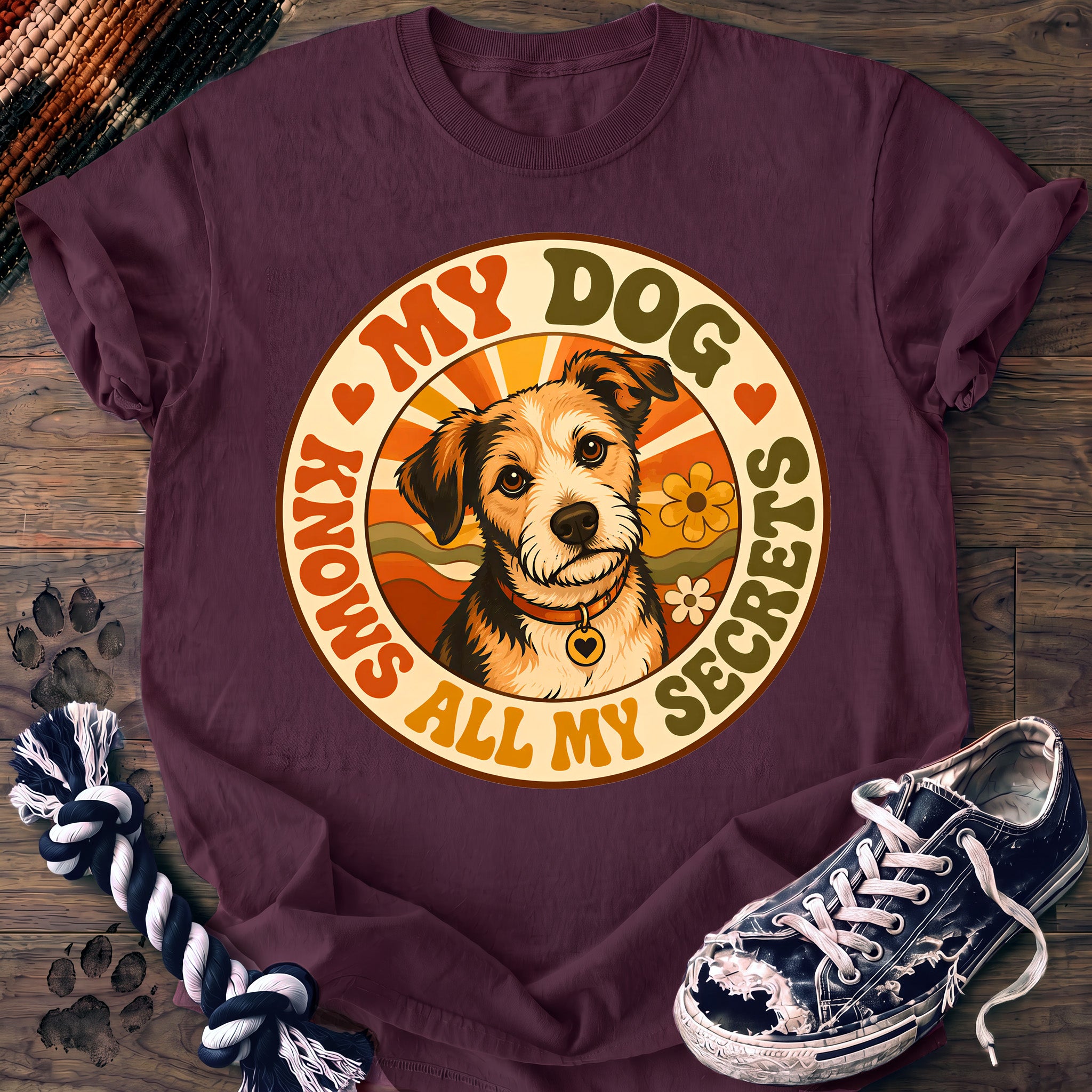 PAWSSION CLUB t-shirt in Berry color - SKU PC-0017