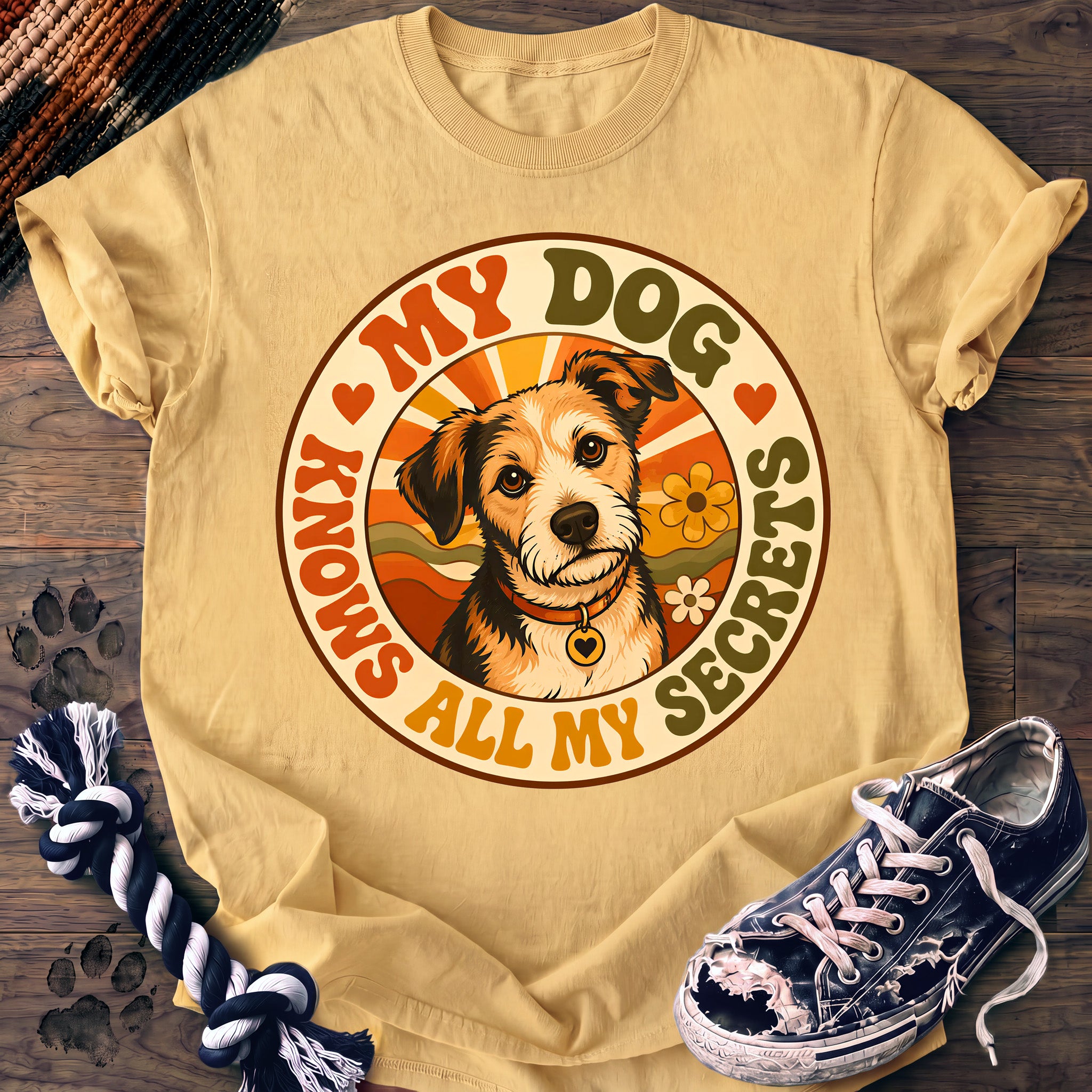 PAWSSION CLUB t-shirt in Butter color - SKU PC-0017