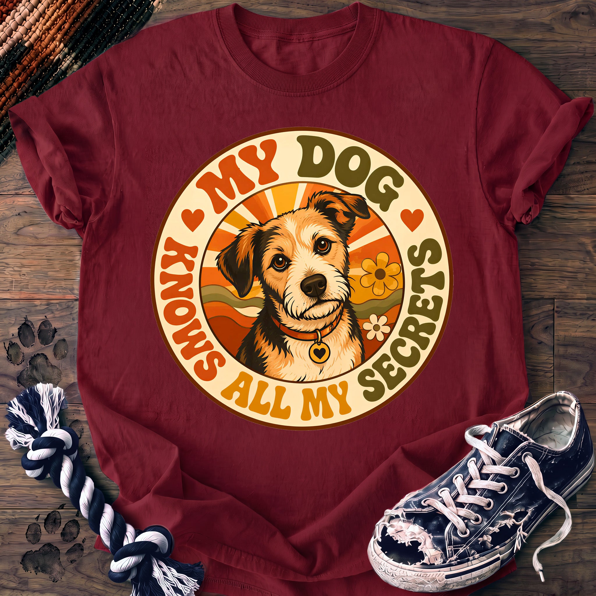 PAWSSION CLUB t-shirt in Crimson color - SKU PC-0017