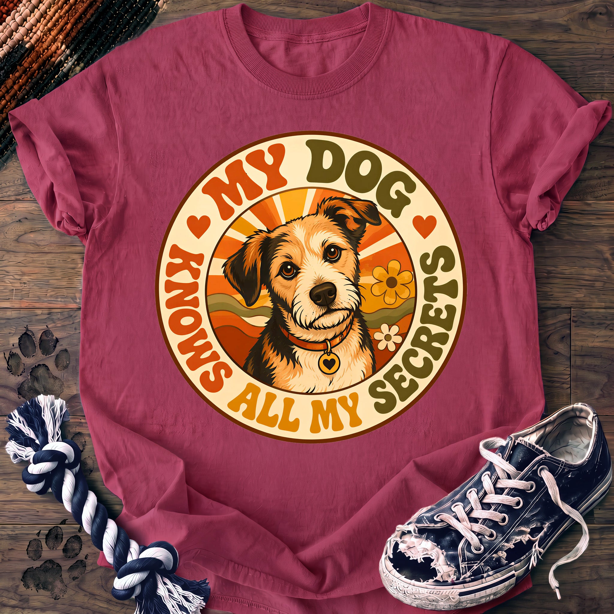 PAWSSION CLUB t-shirt in Crunchberry color - SKU PC-0017