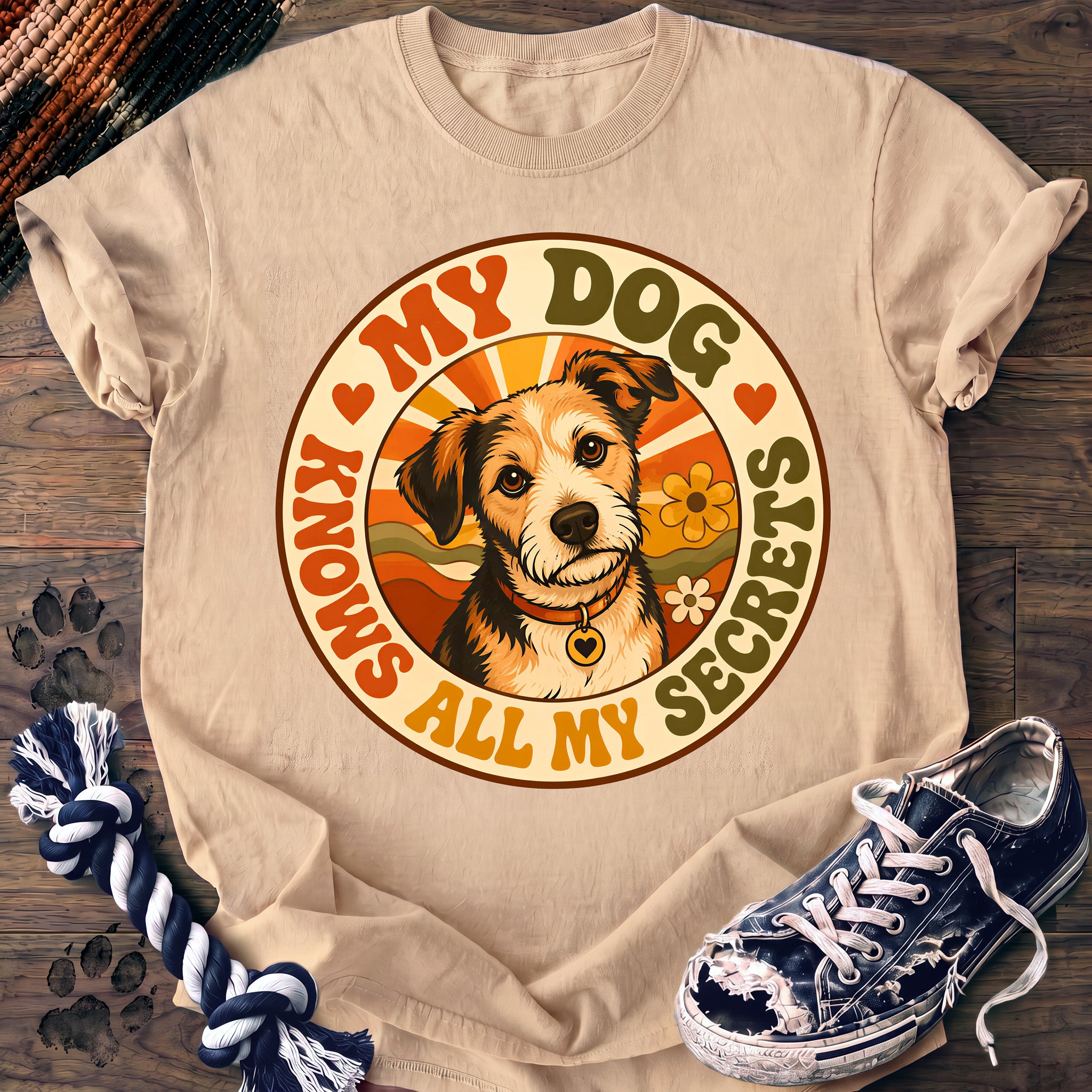 PAWSSION CLUB t-shirt in Ivory color - SKU PC-0017