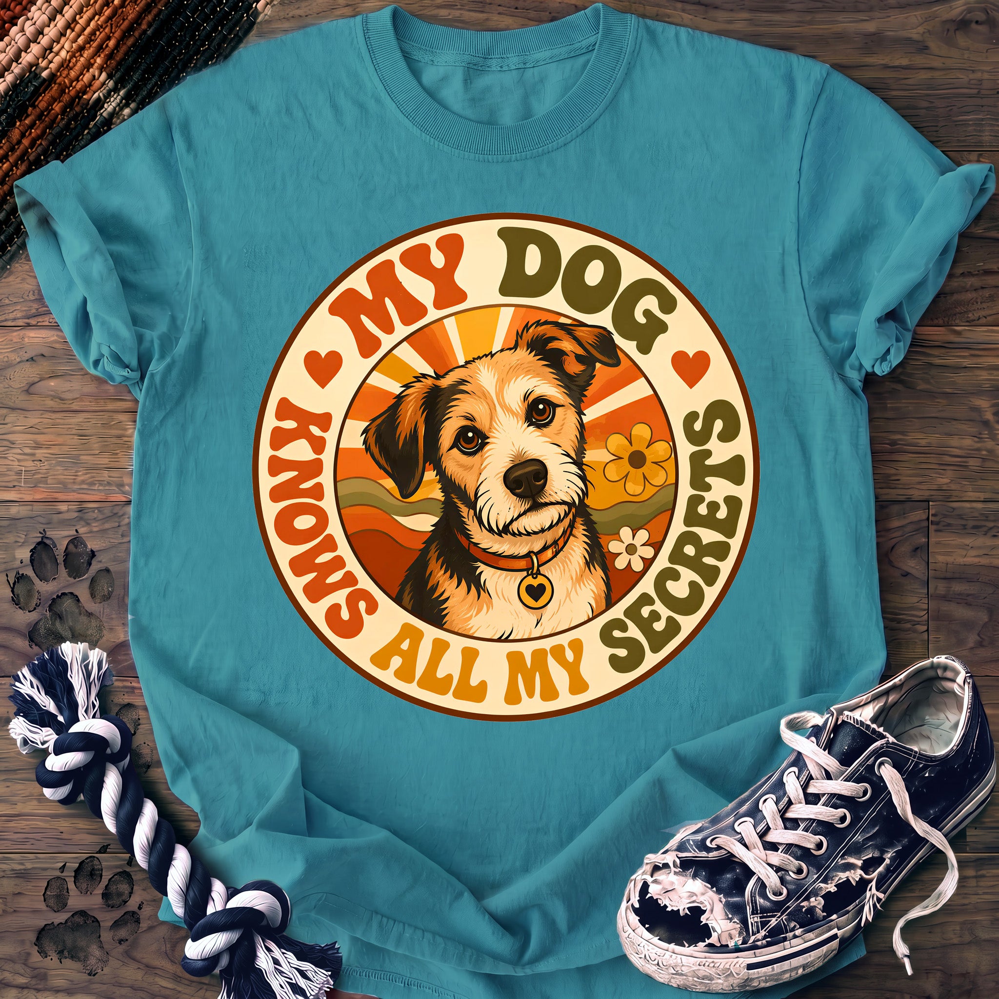 PAWSSION CLUB t-shirt in LagoonBlue color - SKU PC-0017