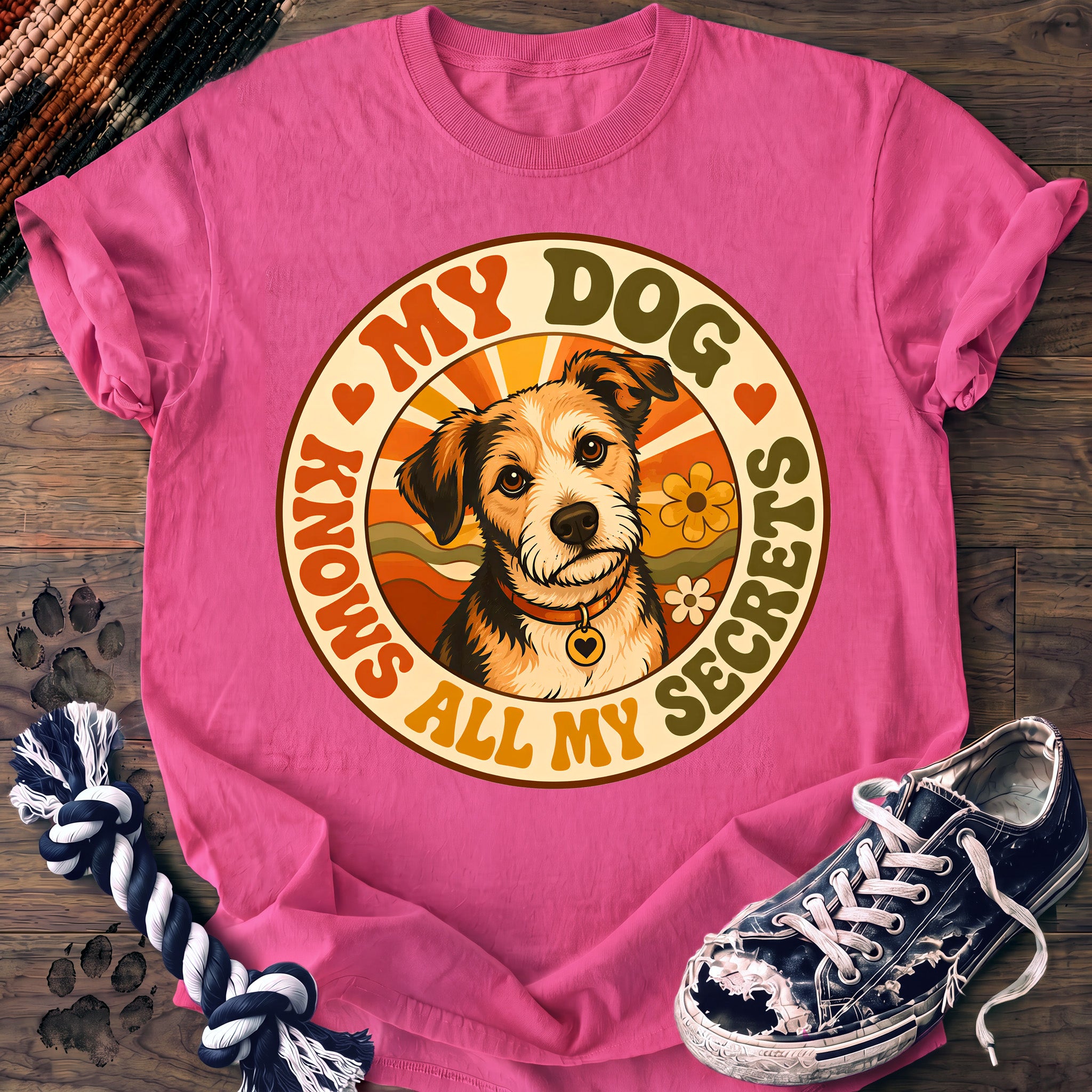 PAWSSION CLUB t-shirt in NeonPink color - SKU PC-0017
