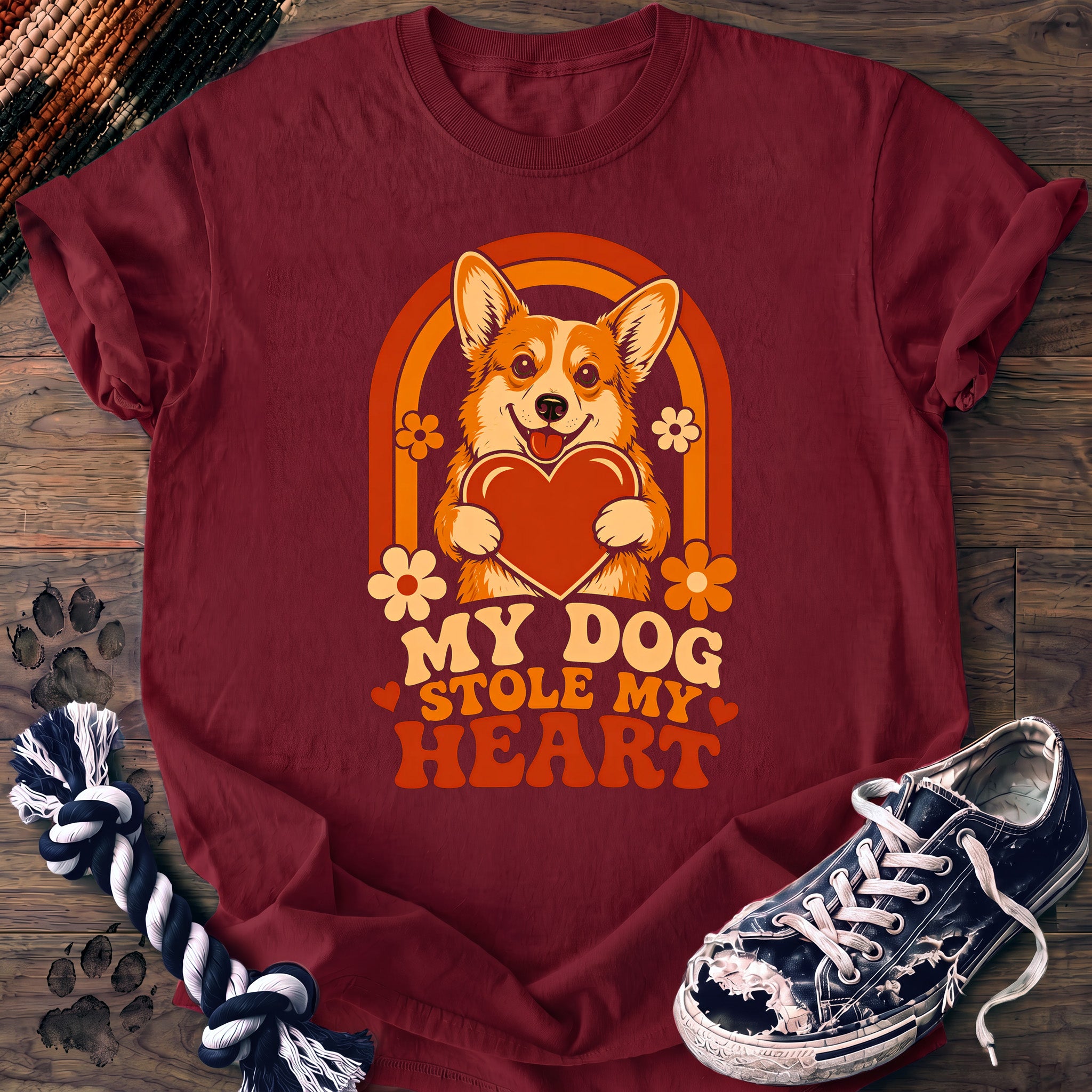 PAWSSION CLUB t-shirt in Crimson color - SKU PC-0018