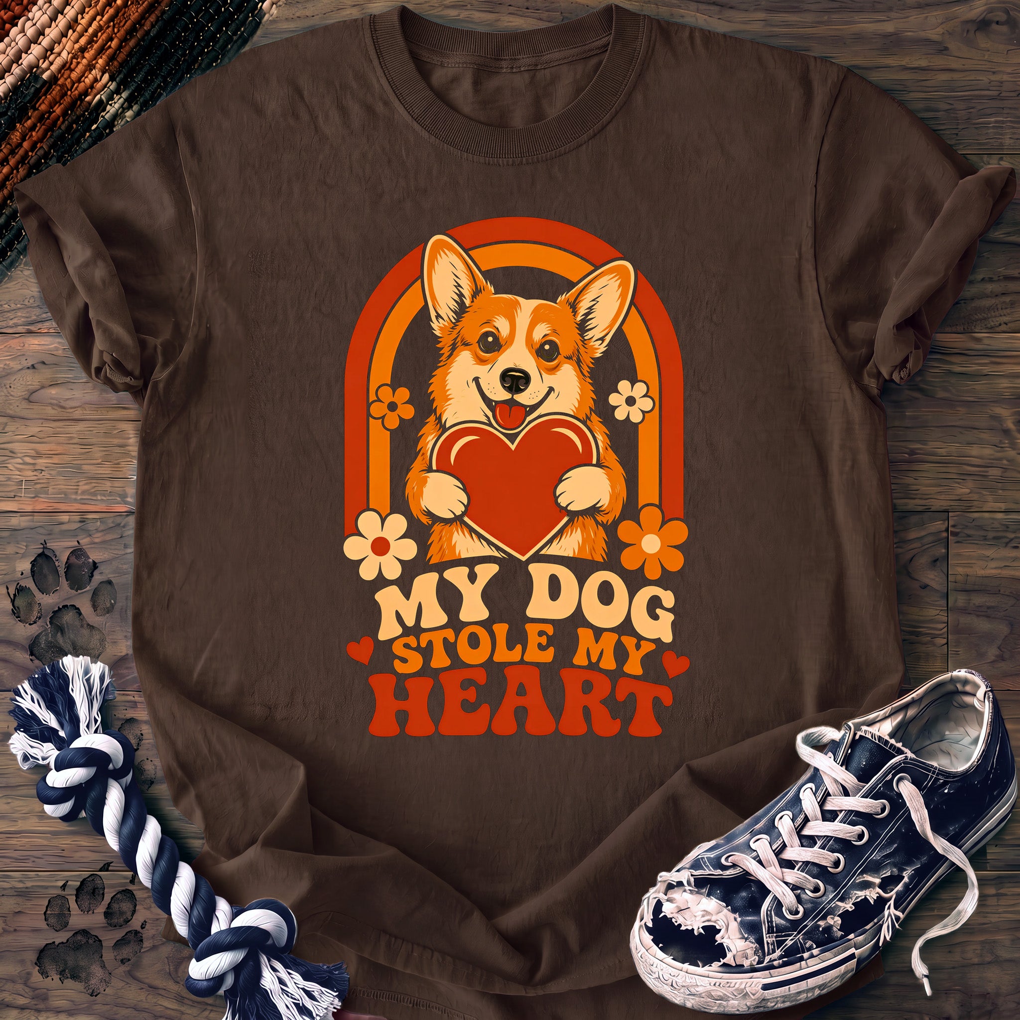 PAWSSION CLUB t-shirt in Espresso color - SKU PC-0018