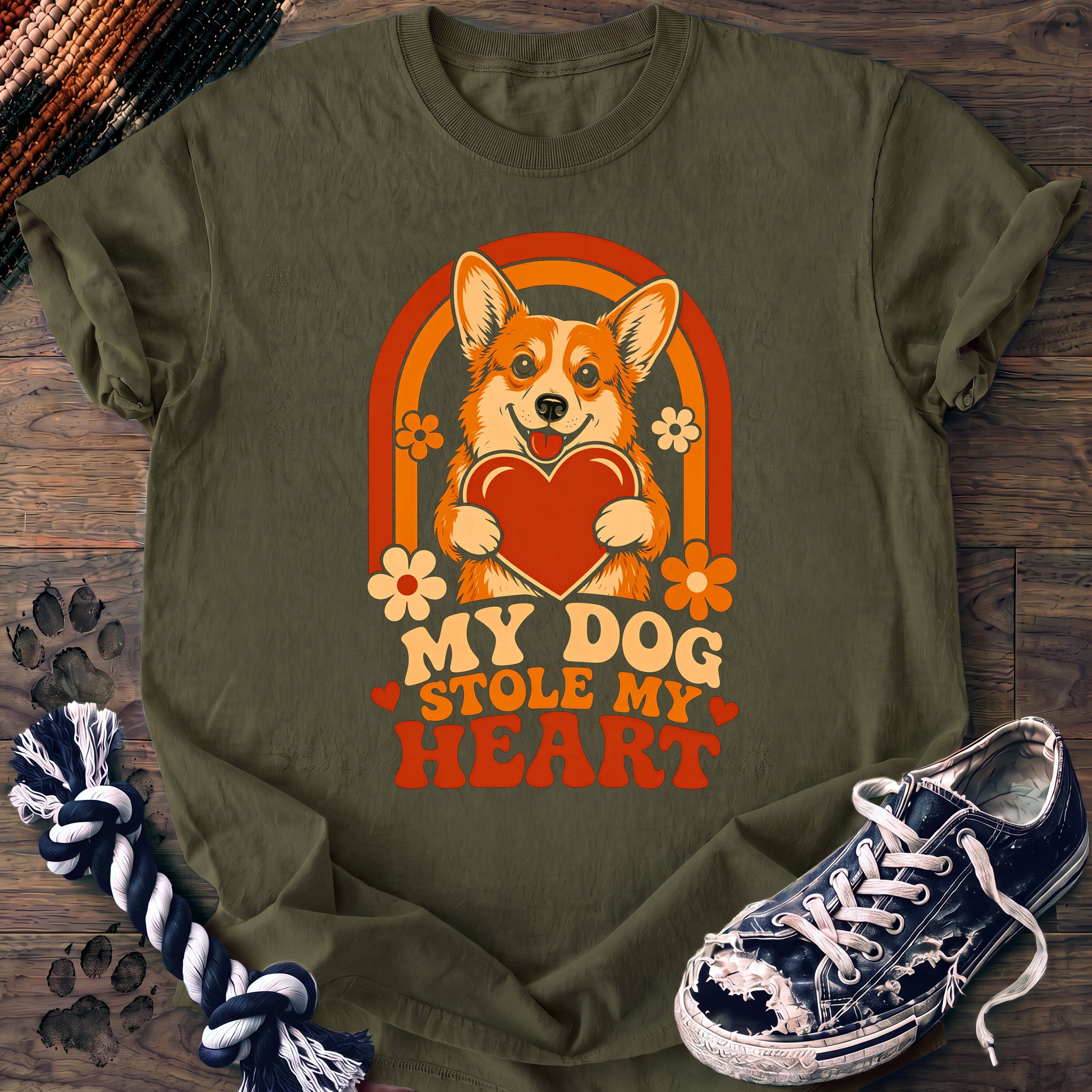 PAWSSION CLUB t-shirt in Moss color - SKU PC-0018