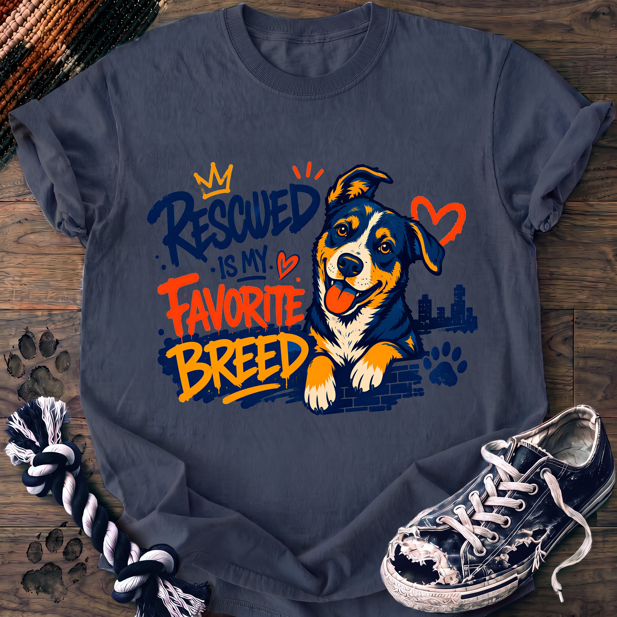 PAWSSION CLUB t-shirt in BlueJean color - SKU PC-0019
