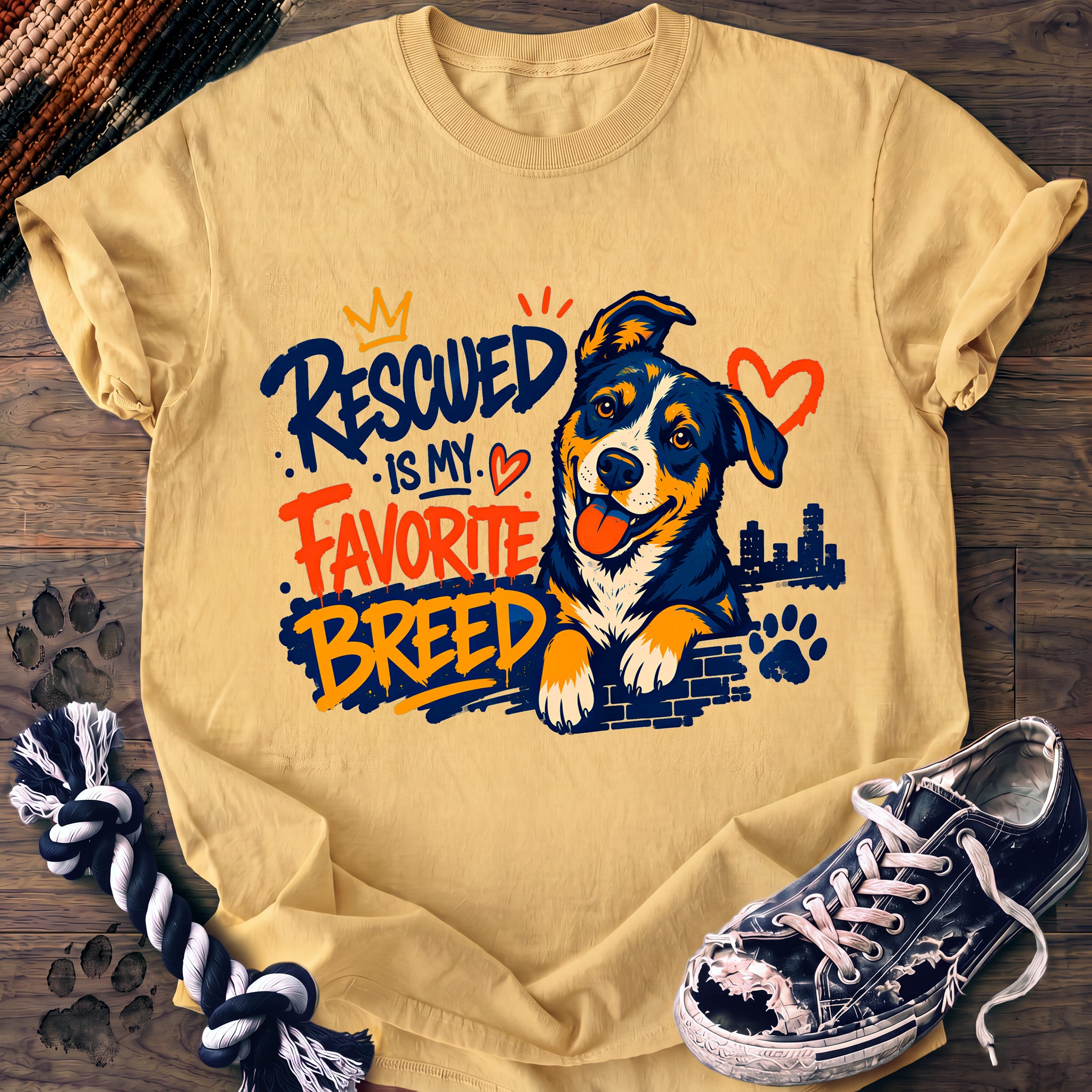 PAWSSION CLUB t-shirt in Butter color - SKU PC-0019