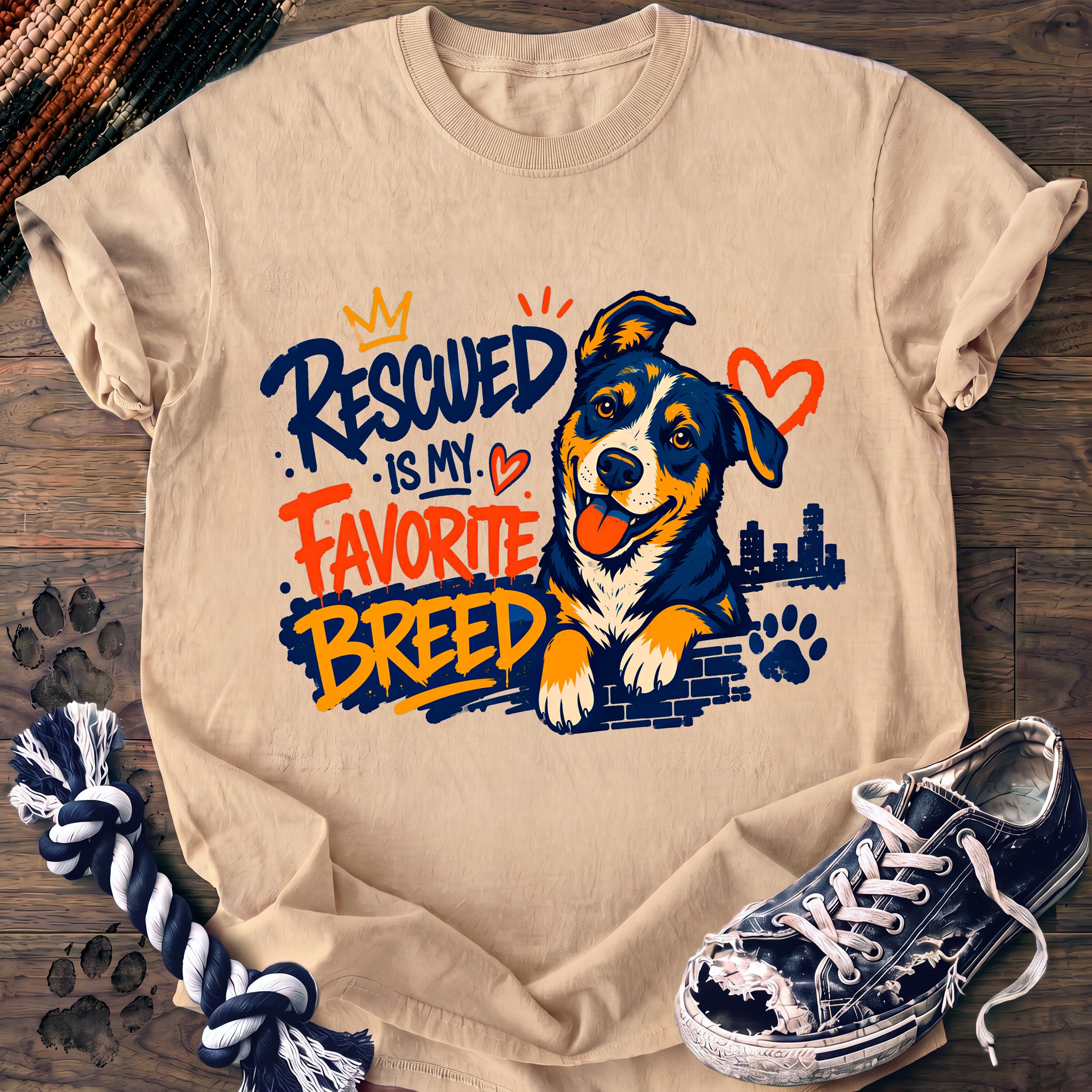 PAWSSION CLUB t-shirt in Ivory color - SKU PC-0019