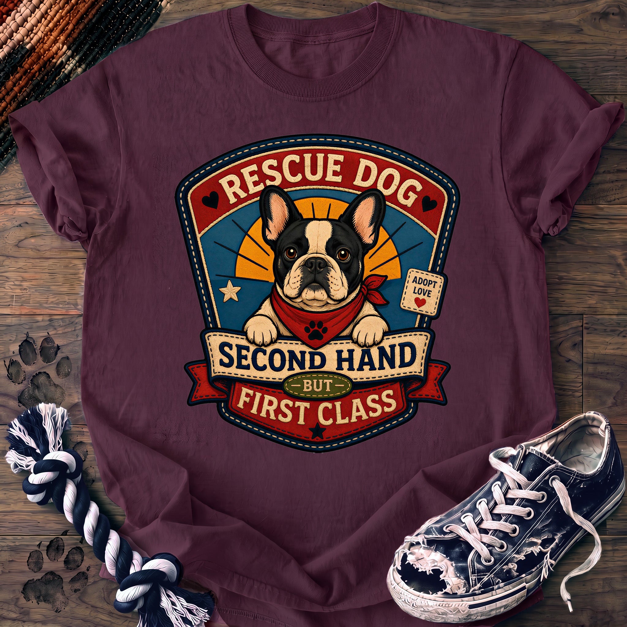PAWSSION CLUB t-shirt in Berry color - SKU PC-0020