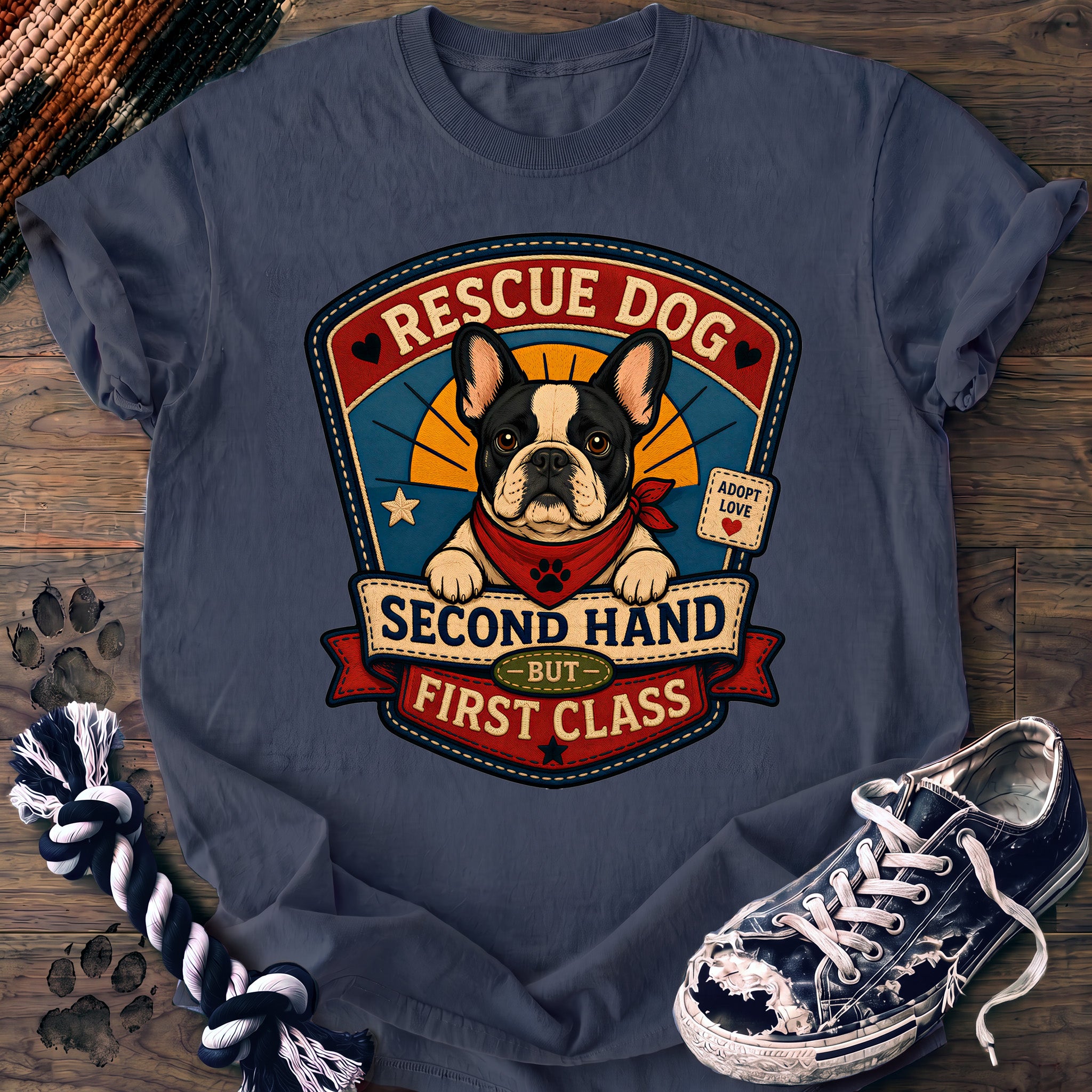 PAWSSION CLUB t-shirt in BlueJean color - SKU PC-0020