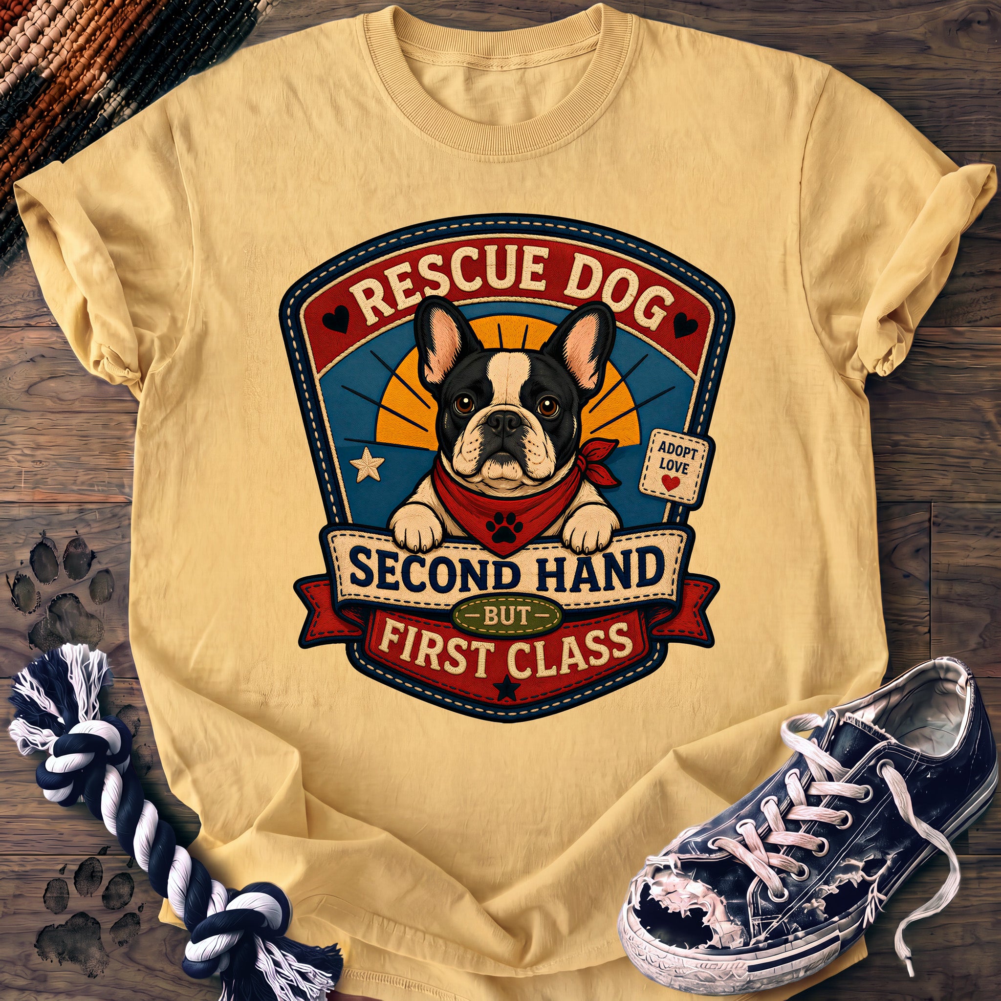 PAWSSION CLUB t-shirt in Butter color - SKU PC-0020