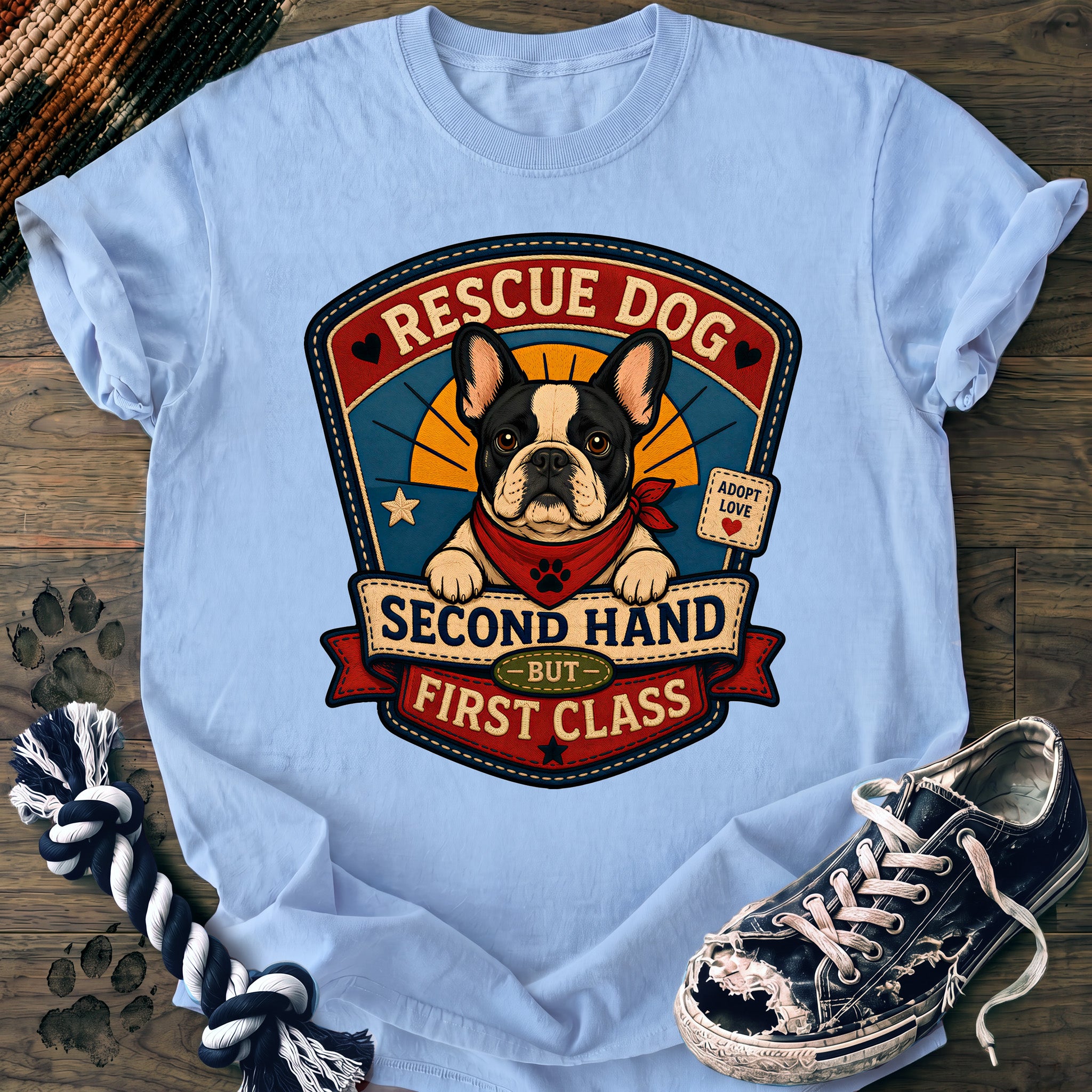 PAWSSION CLUB t-shirt in Chambray color - SKU PC-0020