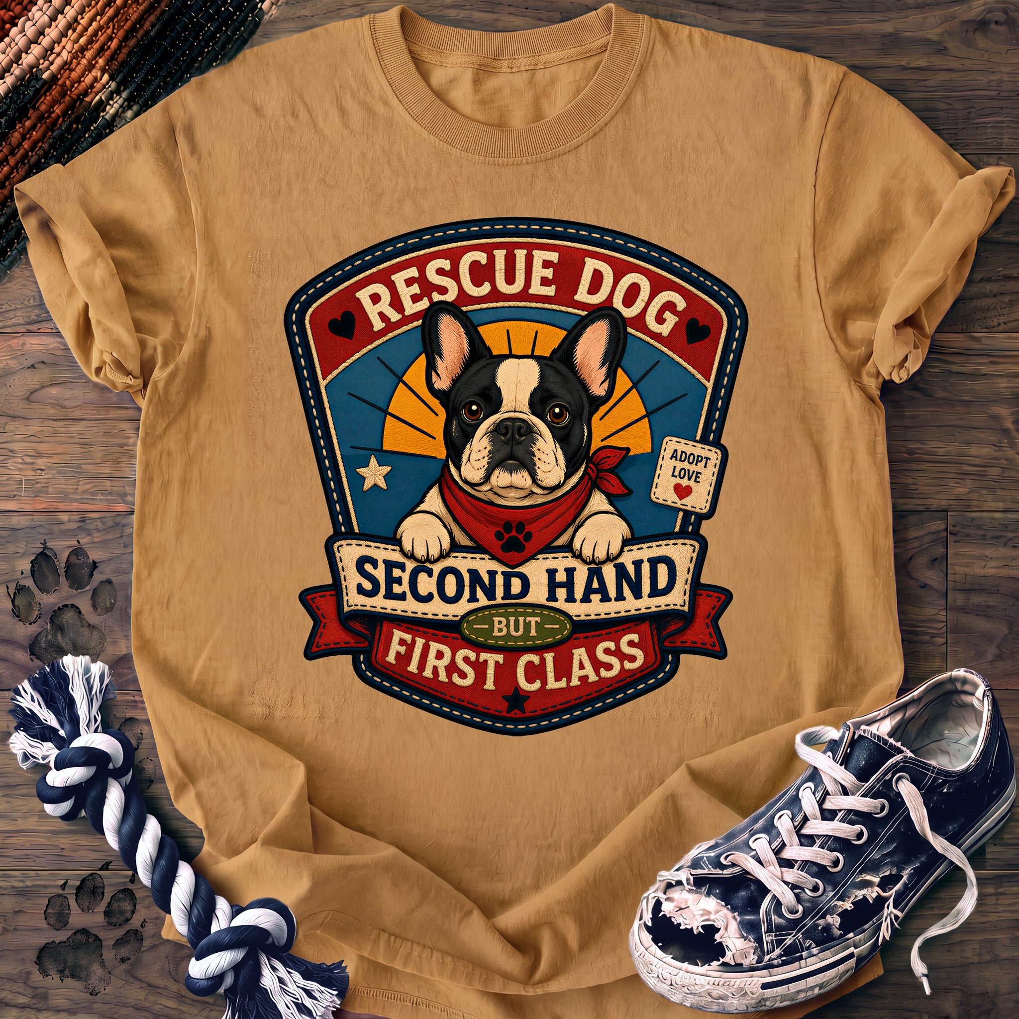 PAWSSION CLUB t-shirt in Mustard color - SKU PC-0020