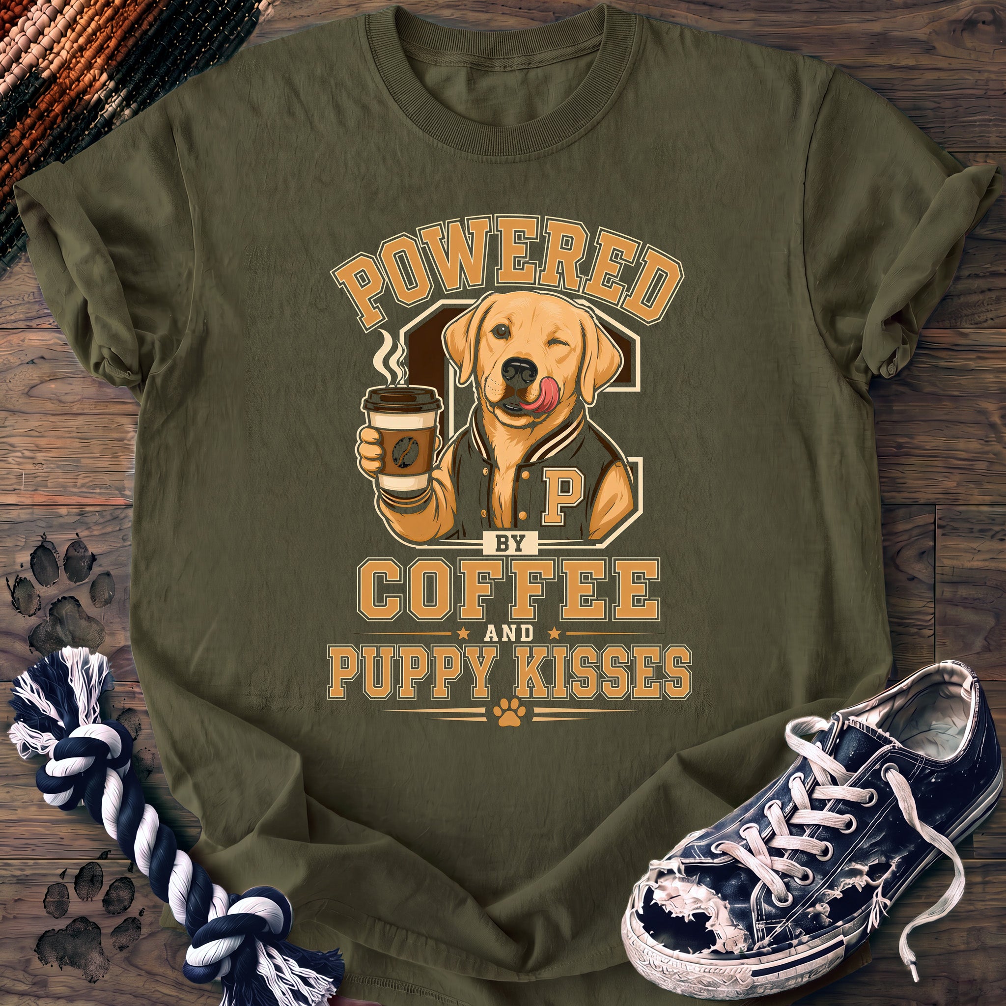 PAWSSION CLUB t-shirt in Moss color - SKU PC-0021