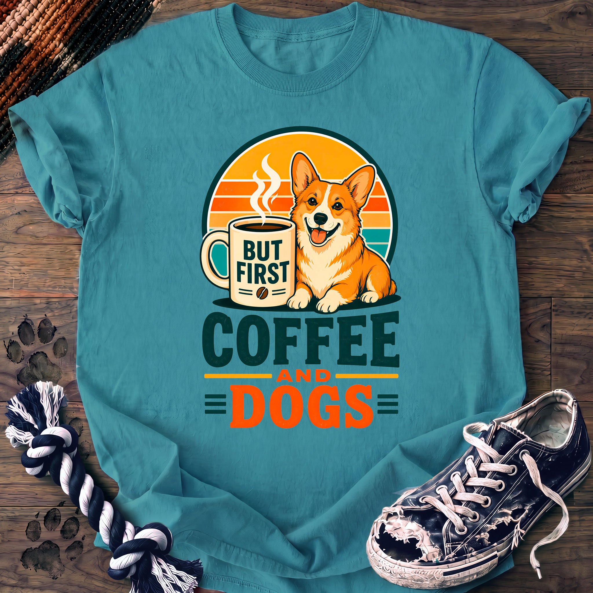 PAWSSION CLUB t-shirt in LagoonBlue color - SKU PC-0022