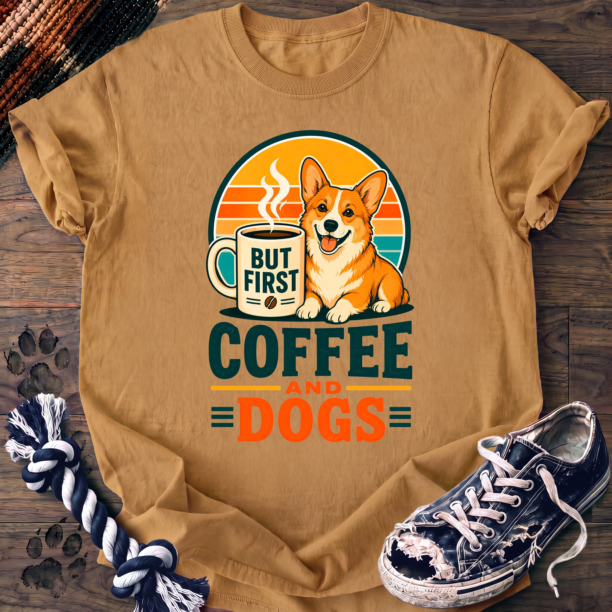 PAWSSION CLUB t-shirt in Mustard color - SKU PC-0022